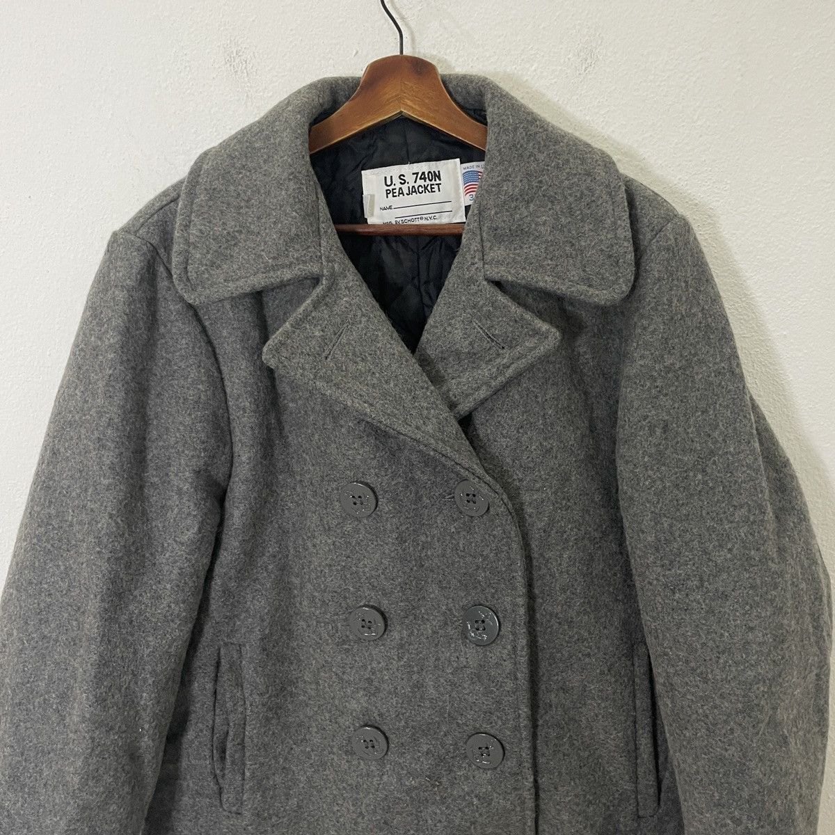 Schott Vintage 90s Schott U.S 740n Pea Jacket Size US M / EU 48-50 / 2 - 4 Thumbnail