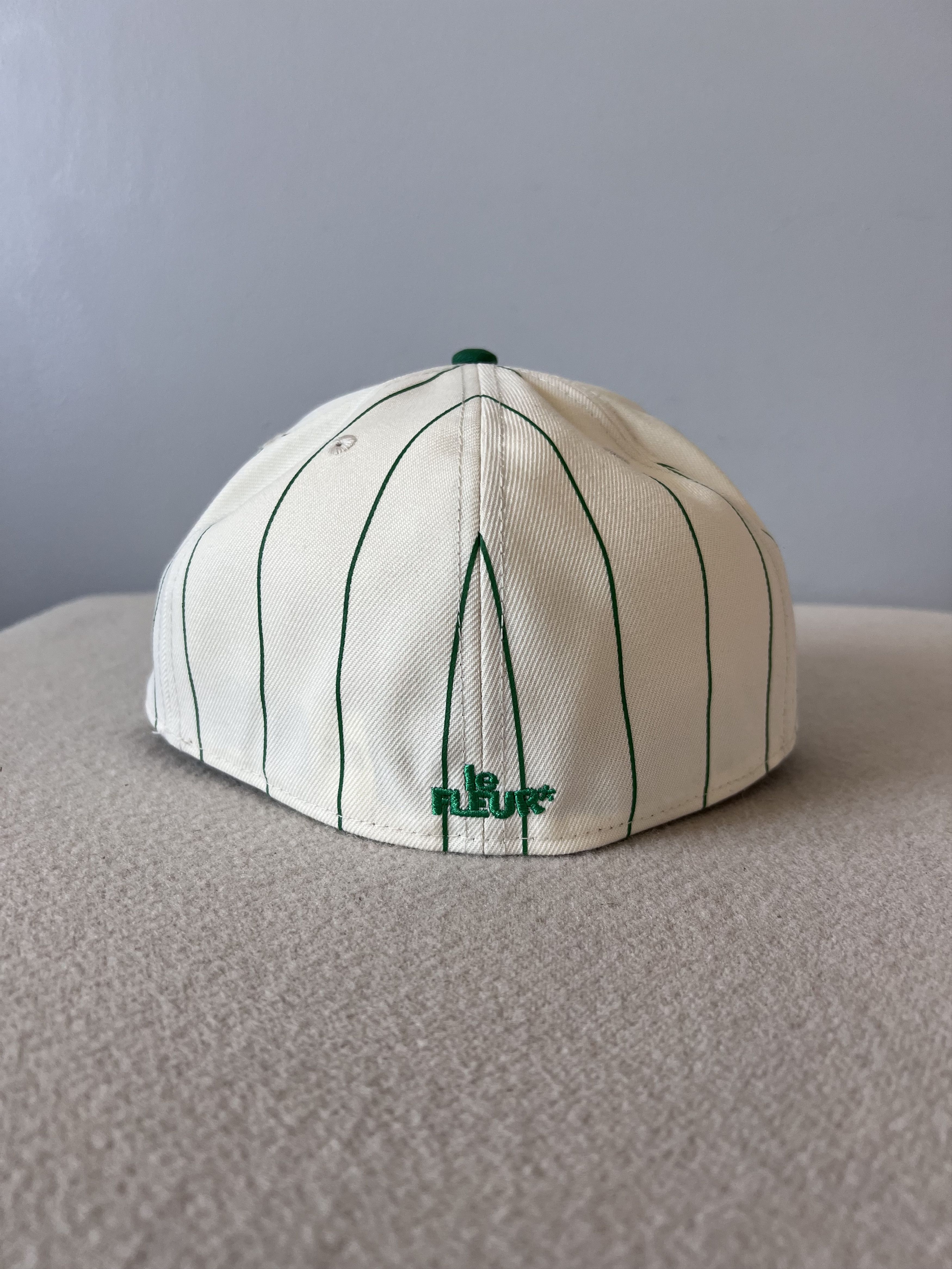 Golf le Fleur × New Era 7 5/8 Golf le Fleur New Era Striped F* Fitted Hat in Green Size ONE SIZE - 4 Thumbnail