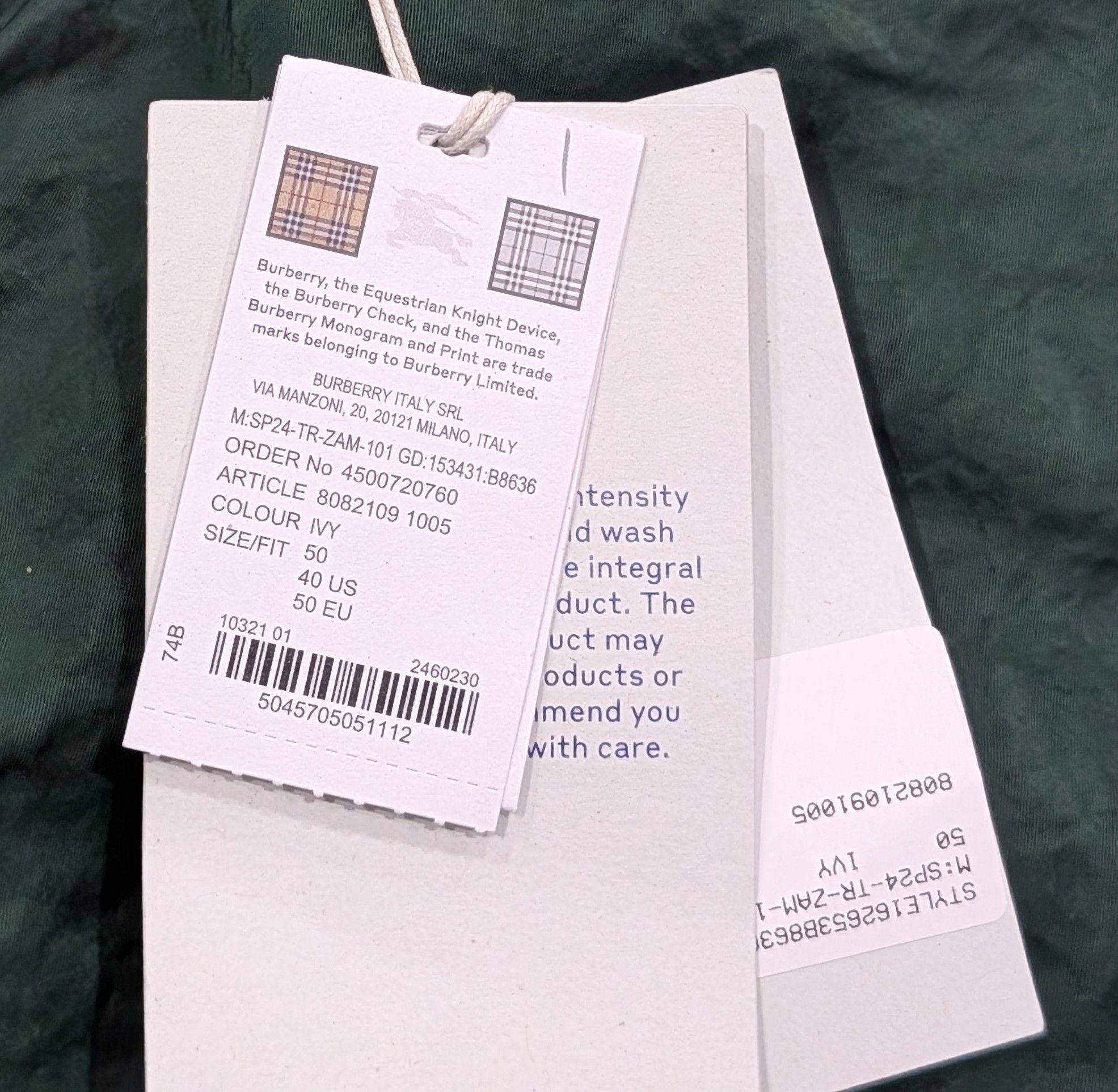 Burberry Burberry Drawstring Tailored Trousers Pants Ivy 50 US 34 Size US 34 / EU 50 - 11 Thumbnail