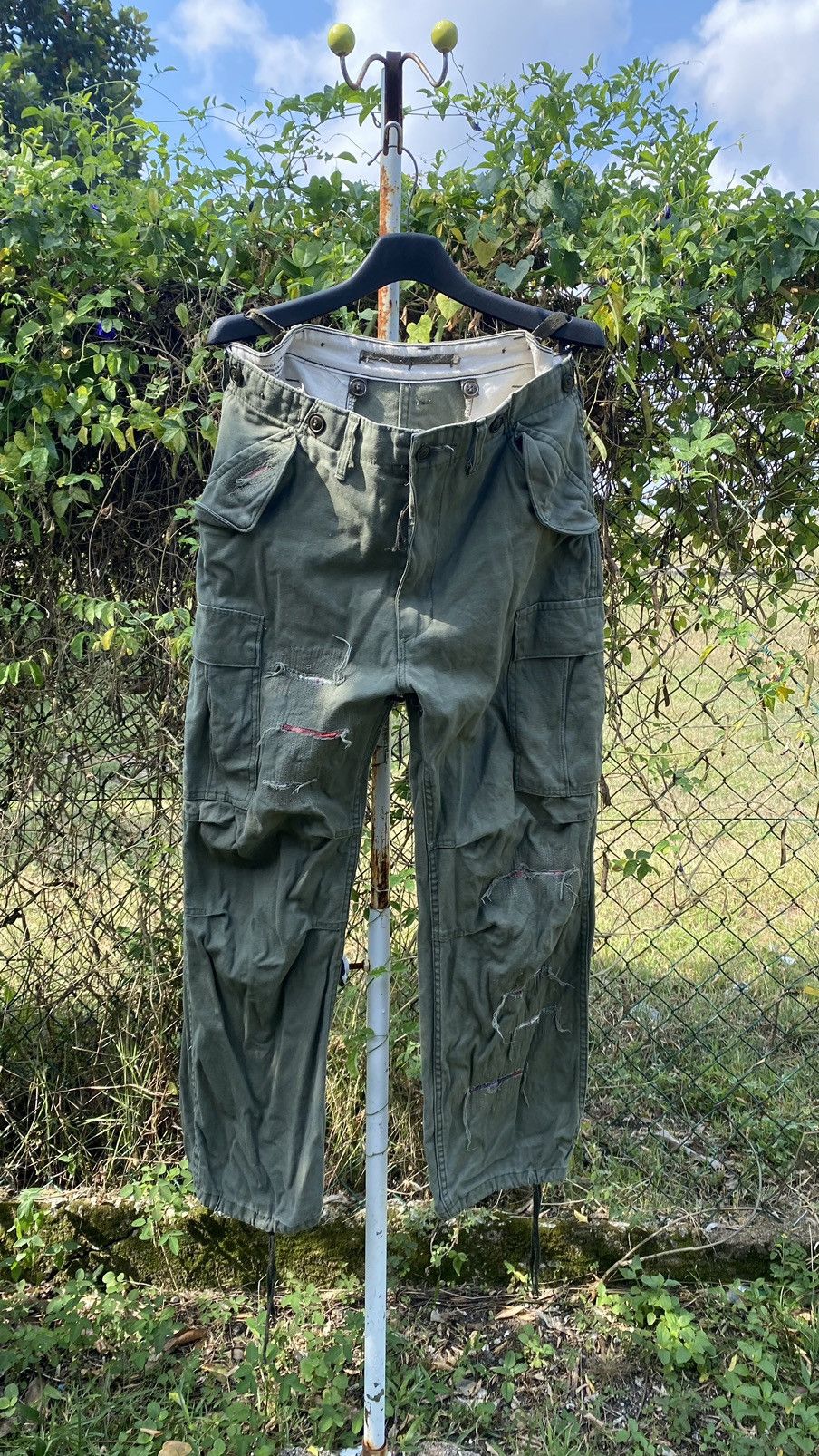 Japanese Brand Distressed TROUSER SHELL FIELD M-1951 Cargo Pants Size US 35 - 1 Thumbnail