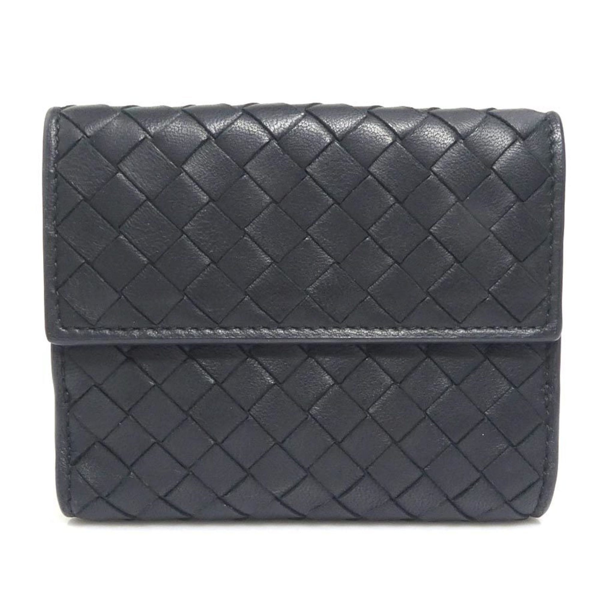 Bottega Veneta Bottega Veneta bi-fold wallet in black intrecciato leather, unisex, h31856g Size ONE SIZE - 1 Thumbnail