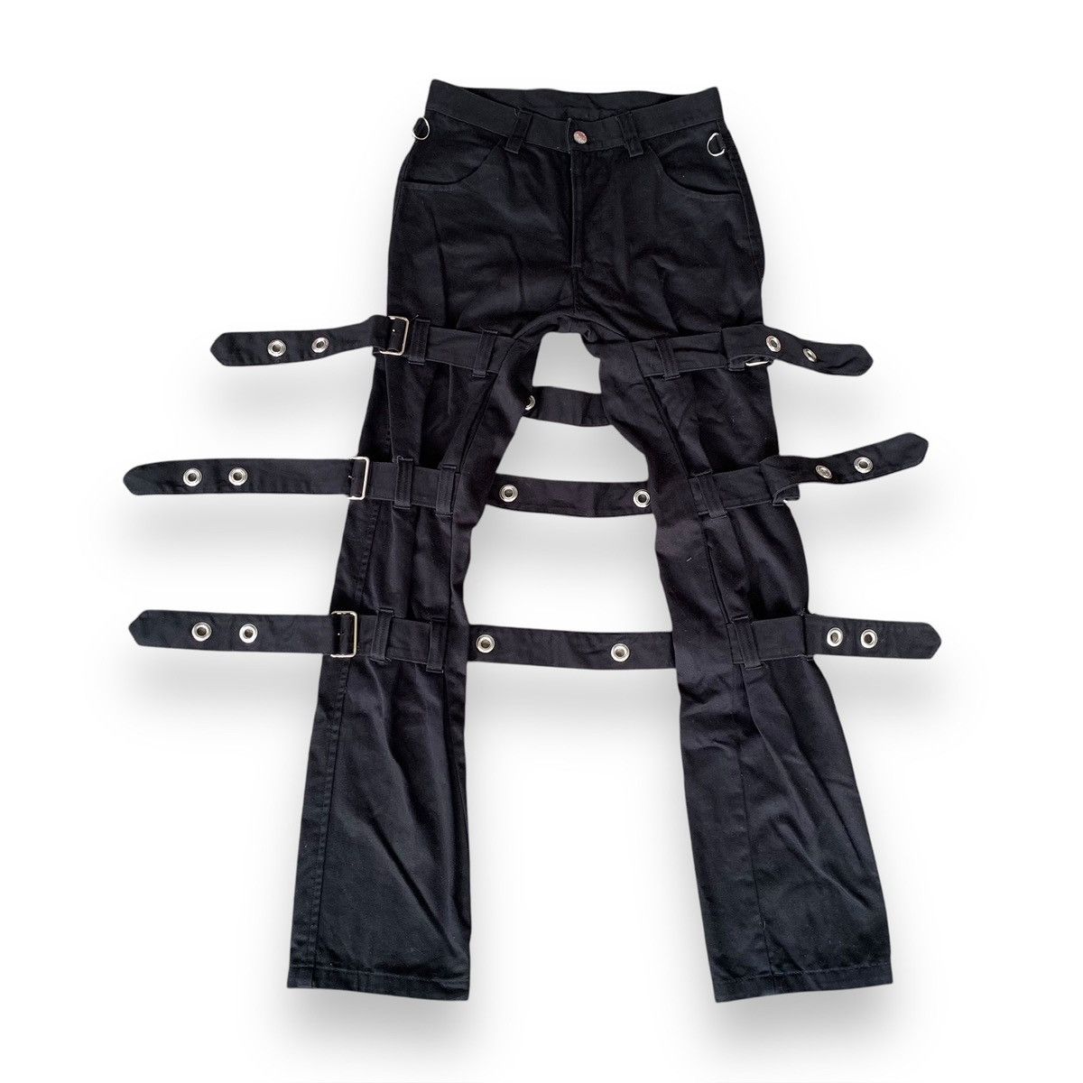 14th Addiction SECRET AGENTS BLACK BONDAGE PANTS Size US 28 / EU 44 - 1 Thumbnail