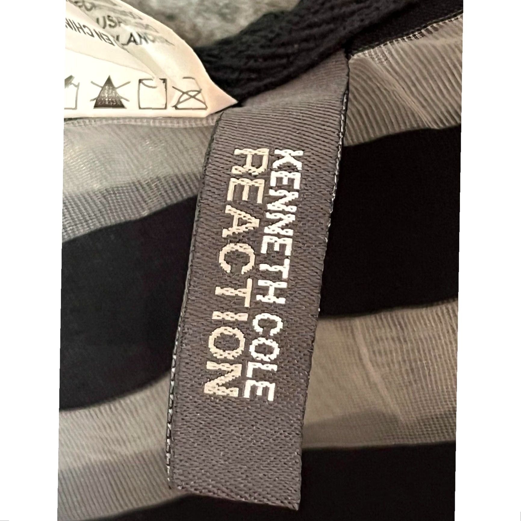 Kenneth Cole KENNETH COLE Swim Cover Up Large Beach Hooded Striped Resort Nautical Sheer Chic Tank Sleeveless Jersey Black V-Neck Pullover Regular Women L Size L / US 10 / IT 46 - 4 Thumbnail