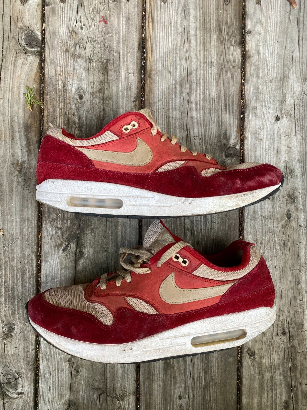 Nike Nike Air Max 1 'Red' Curry - Red/Mushroom-Rush Red - 908366 Size US 12 / EU 45 - 3 Thumbnail