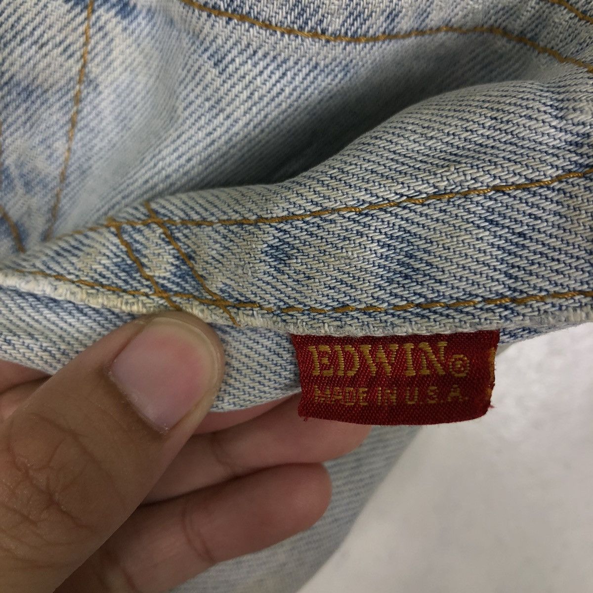 Japanese Brand 🔥70’s True Vintage Distressed Denim Jeans Edwin Made In Usa Size US 30 / EU 46 - 16 Thumbnail