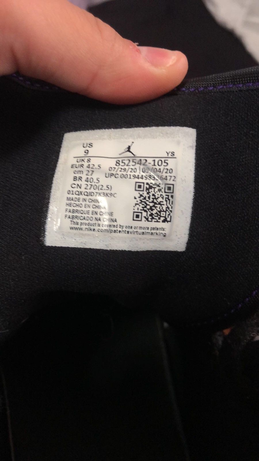 Jordan Brand × Nike Jordan 1 purple/white/black/grey Size US 9 / EU 42 - 6 Thumbnail