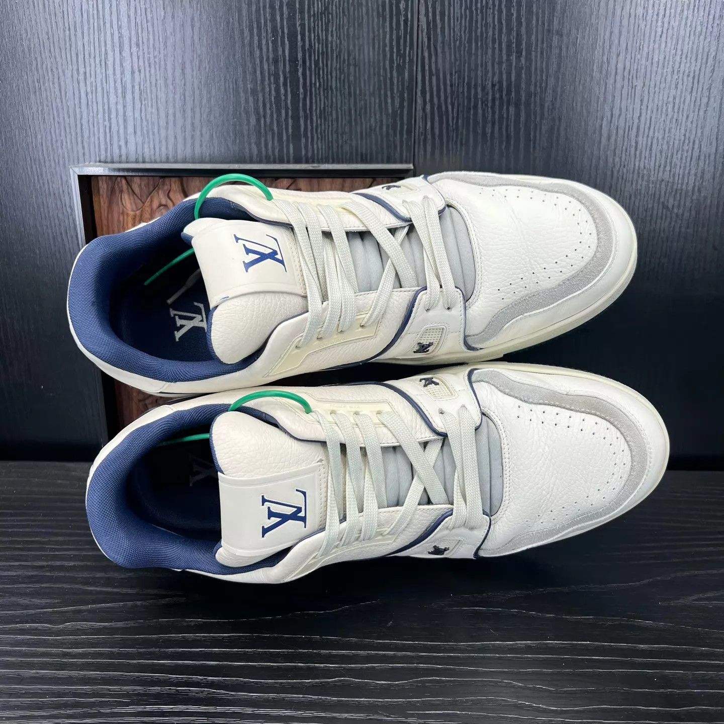 Louis Vuitton LV Trainer Black Blue UK9/43 Size US 10 / EU 43 - 7 Thumbnail