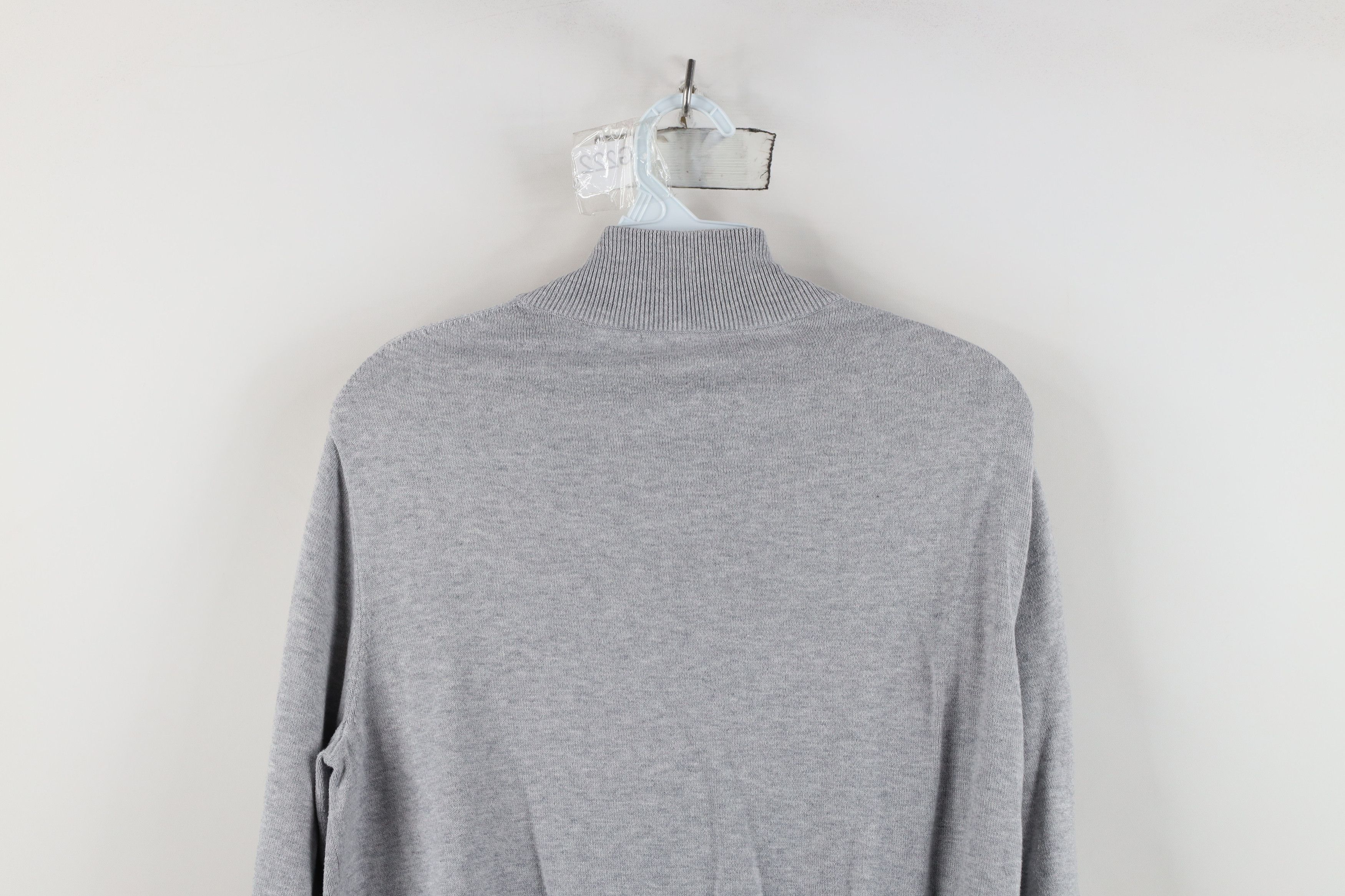 Vineyard Vines Vineyard Vines Logo Cotton Ribbed Knit Half Zip Sweater Gray Size US M / EU 48-50 / 2 - 13 Thumbnail