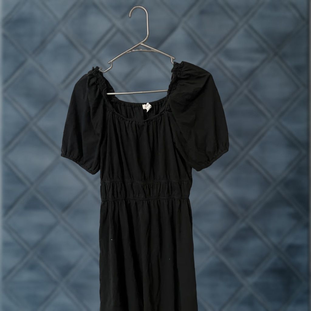 J.Crew J.Crew Womens Knit Mini Dress Size M Black Square Neck 100% Cotton BQ042 Short Dress Vintage: No Ladies Mens Womens Girls Size M / US 6-8 / IT 42-44 - 1 Thumbnail
