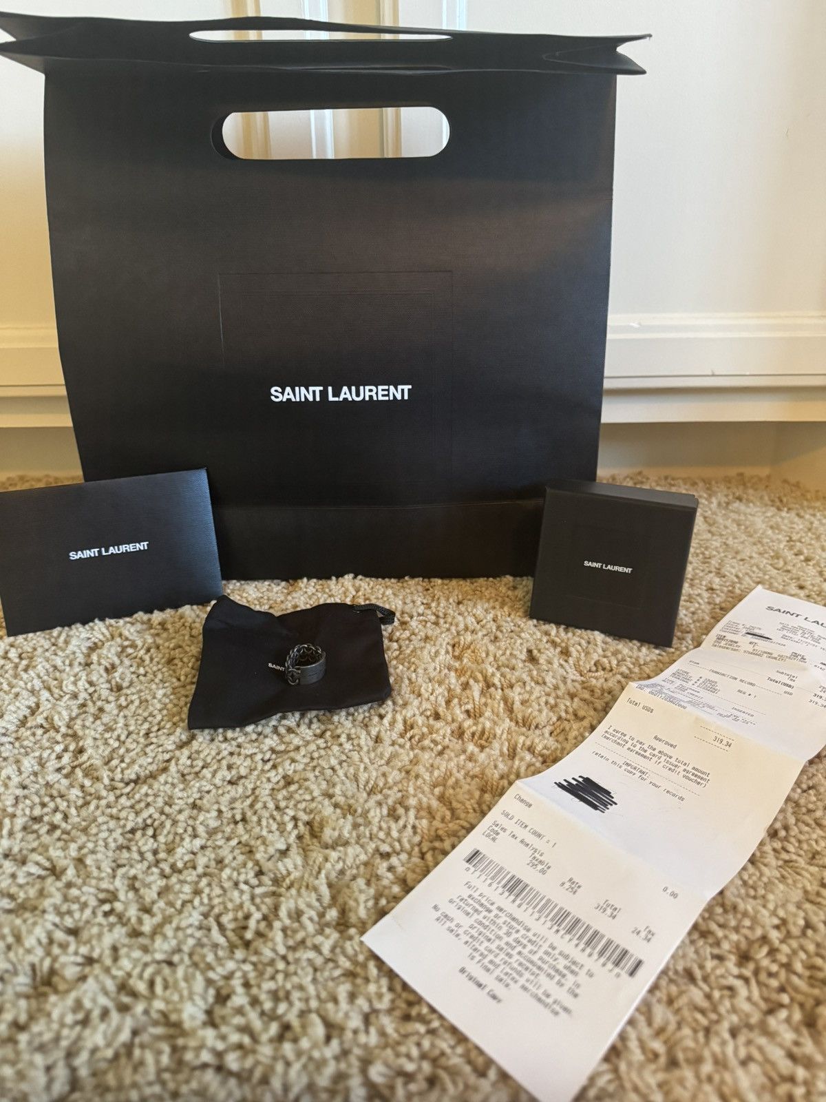 Saint Laurent Paris Saint Laurent Paris Mesh Chain Ring W/ Box, Bag & Receipt Size ONE SIZE - 1 Thumbnail