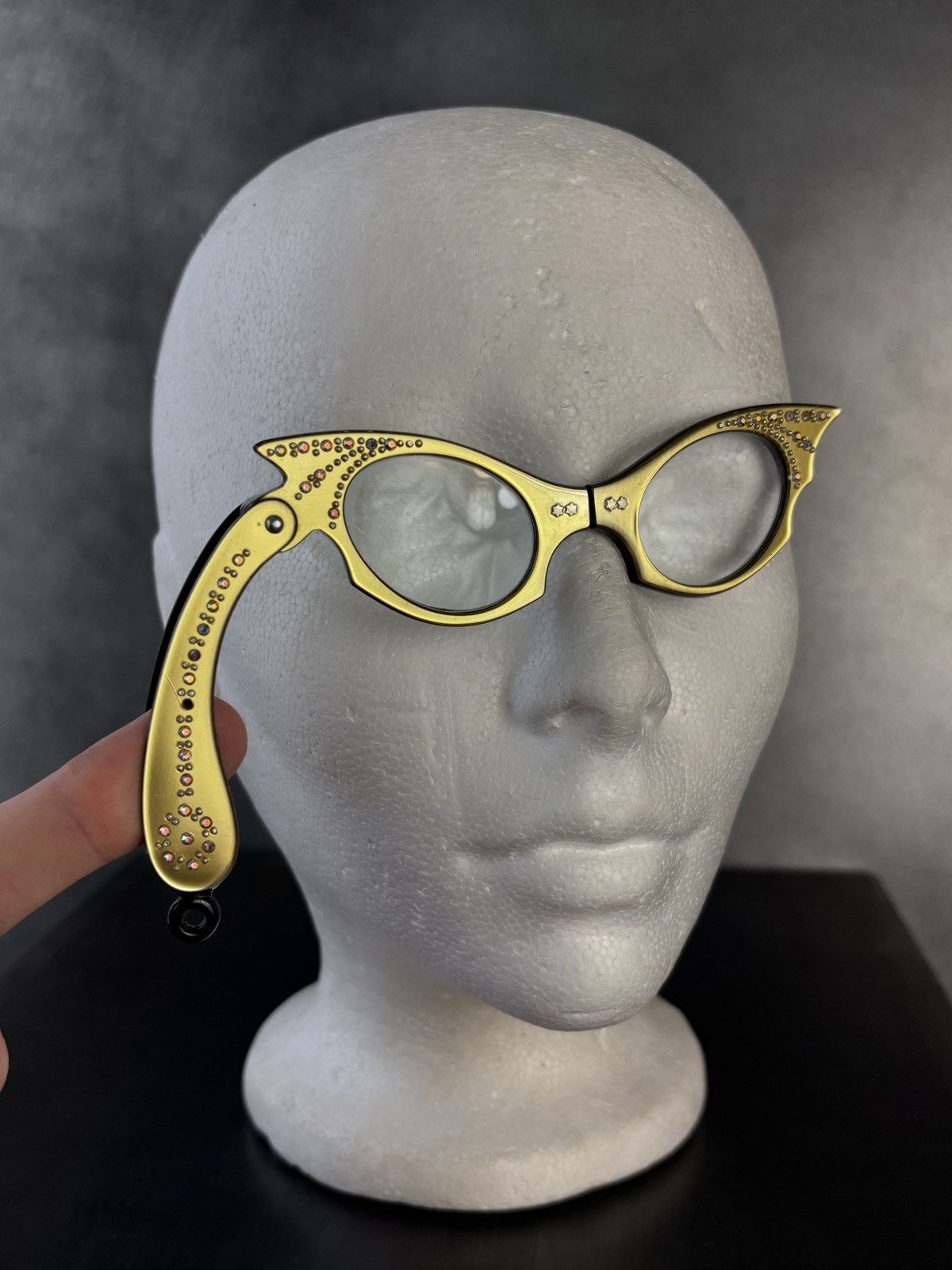 Vintage 1960s Opera Glasses 50s Vintage Lorgnette Folding Eyeglasses Size ONE SIZE - 12 Thumbnail