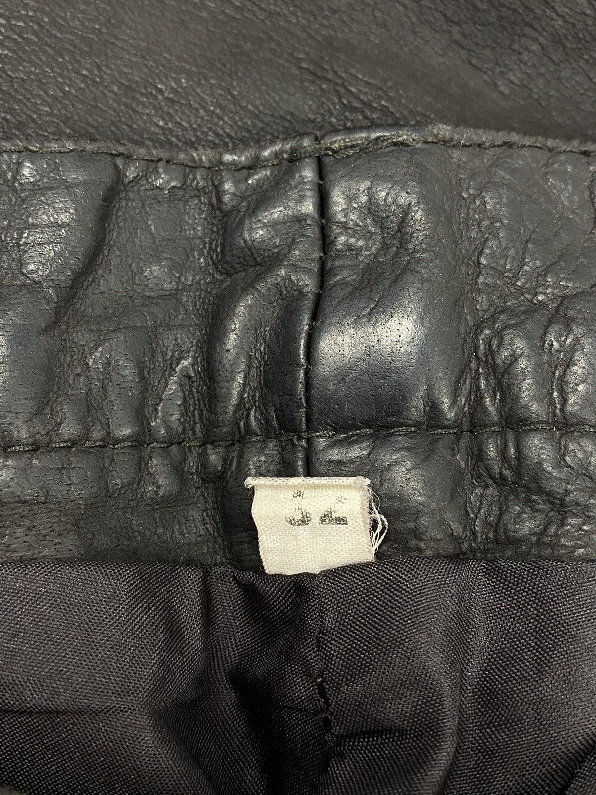 Leather 1990’s Vintage Distressed Brown Biker Leather Pants Size US 31 - 14 Thumbnail