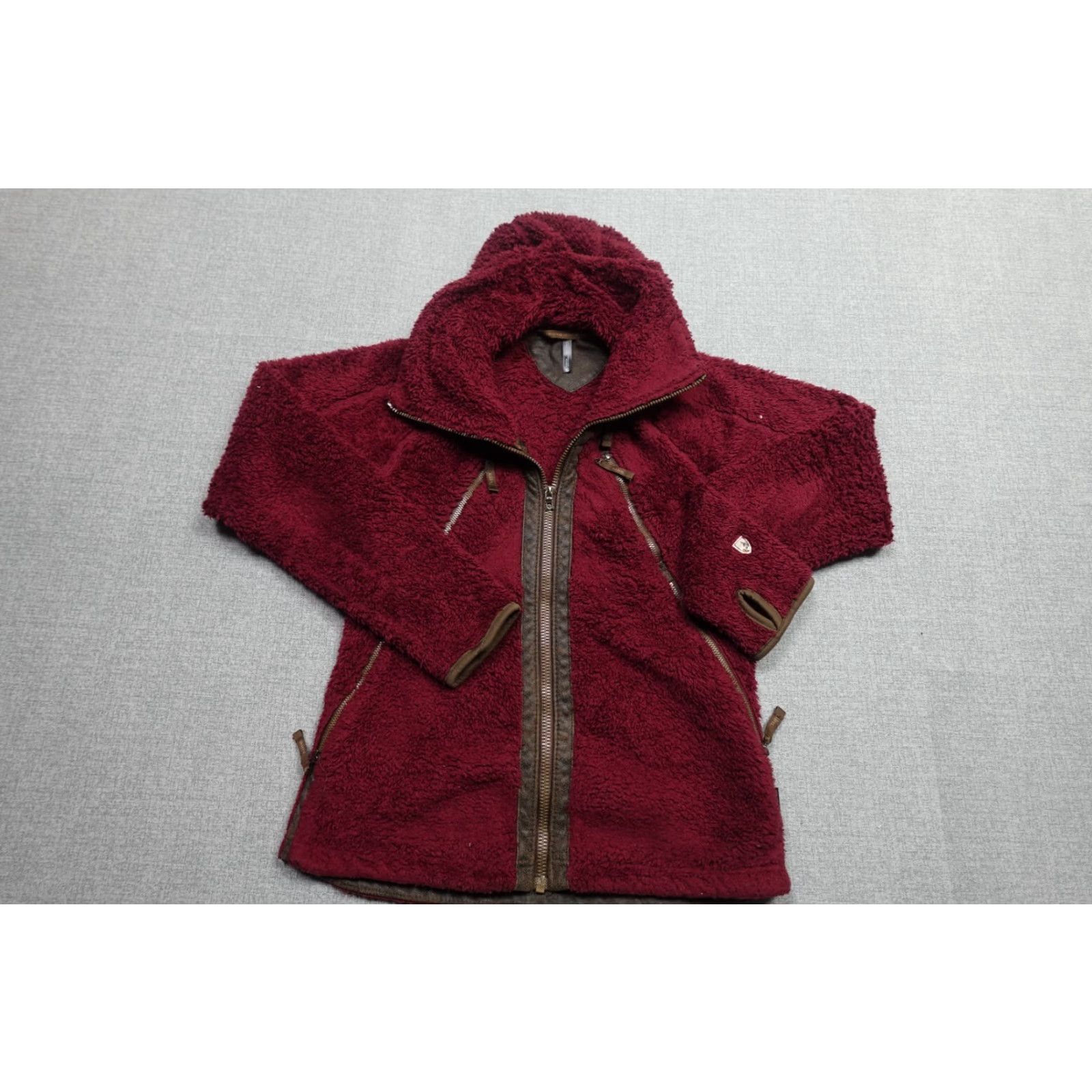 Vintage Kuhl Fleece Jacket Womens Small Red Full Zip Outdoor Winter Warm Jacket Womens Small Red Full Zip Size S / US 4 / IT 40 - 4 Thumbnail
