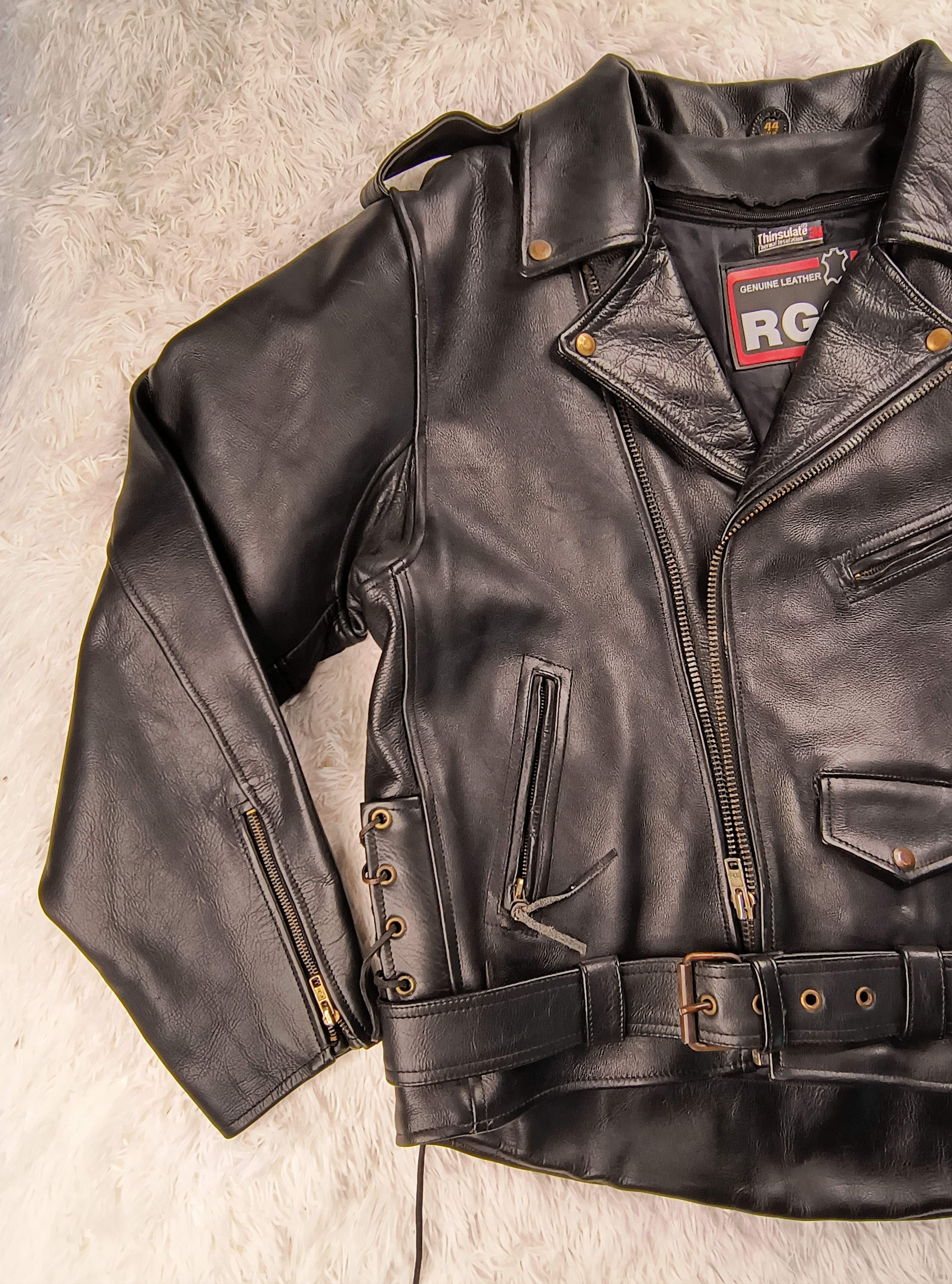Genuine Leather Vintage Thinsulate RGC genuine leather jacket Size US M / EU 48-50 / 2 - 2 Thumbnail