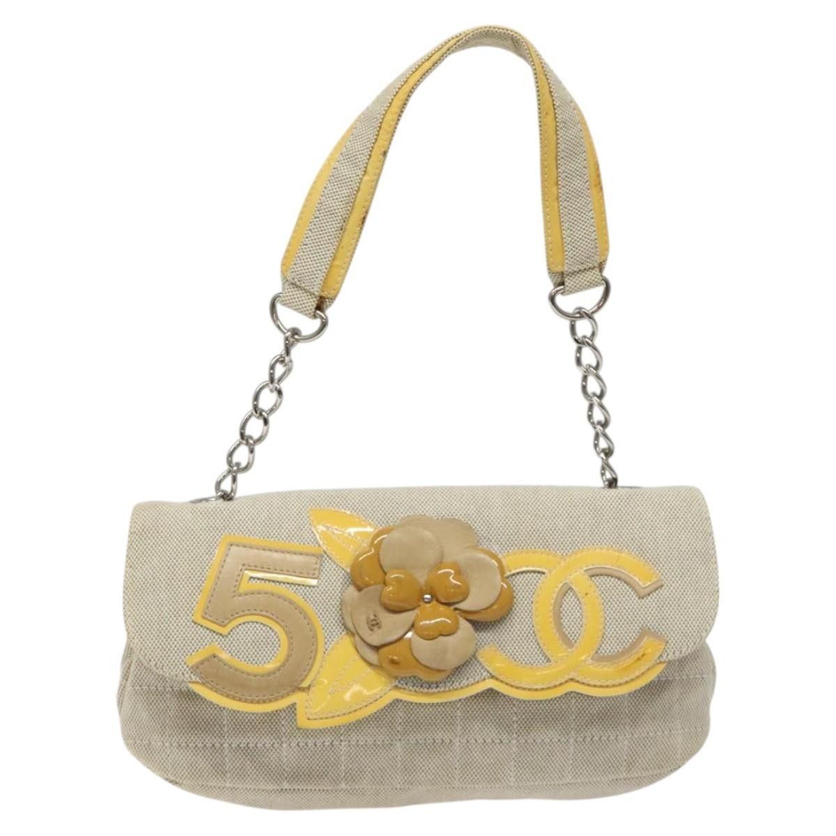 Chanel Camellia Grey Canvas Shoulder Bag (Pre-Owned) Size ONE SIZE - 1 Thumbnail