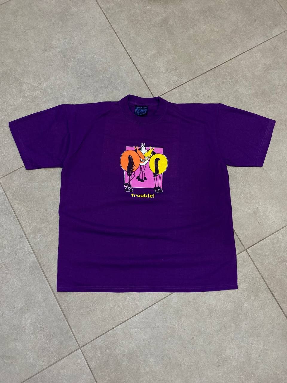 Cartoon Network Vintage Figment Disney 2002 Horses Trouble! Promo T-Shirt Size US M / EU 48-50 / 2 - 1 Thumbnail
