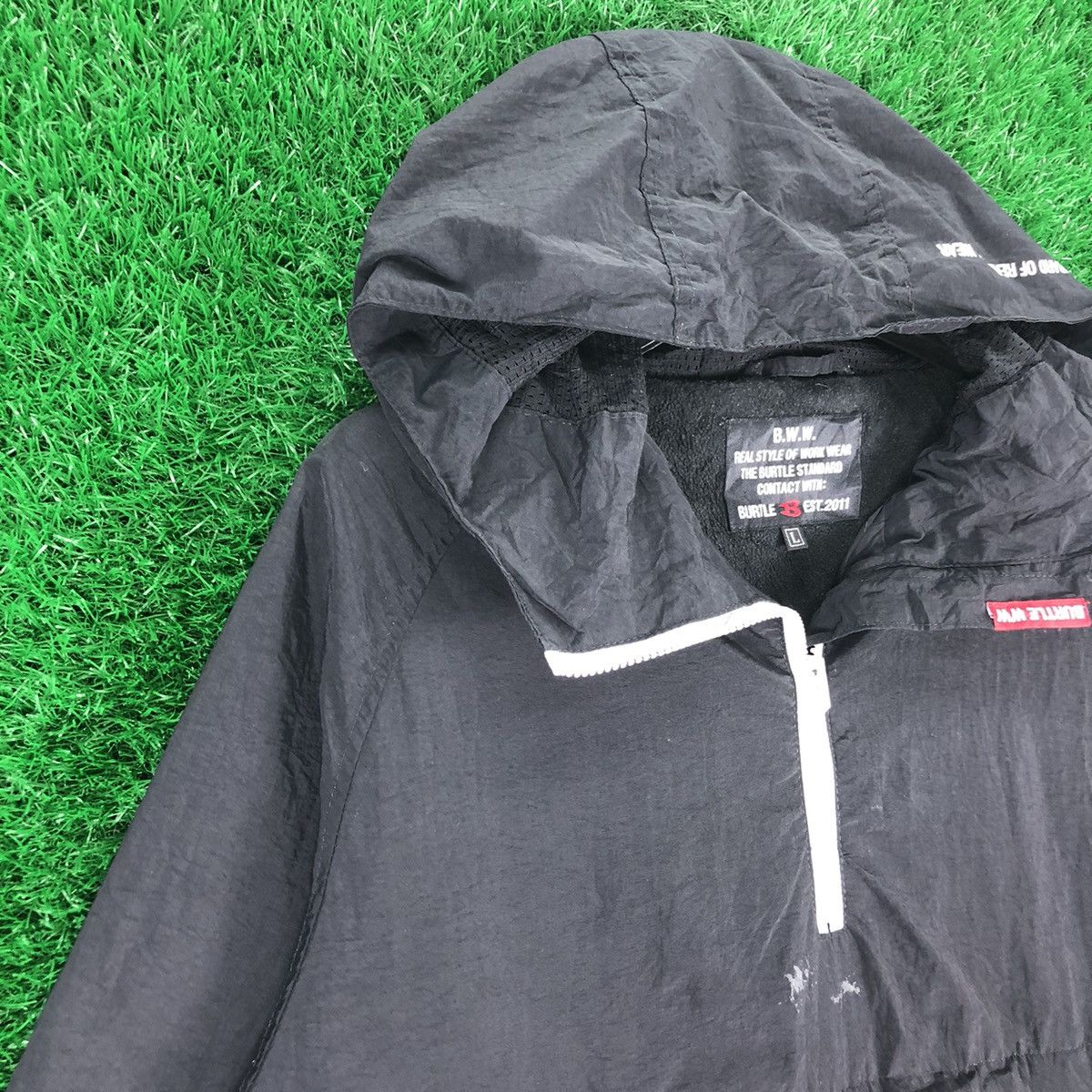 Japanese Brand Vintage Anorak Windbreaker Hoodie Jacket Pullover by Burtle Size US L / EU 52-54 / 3 - 2 Thumbnail