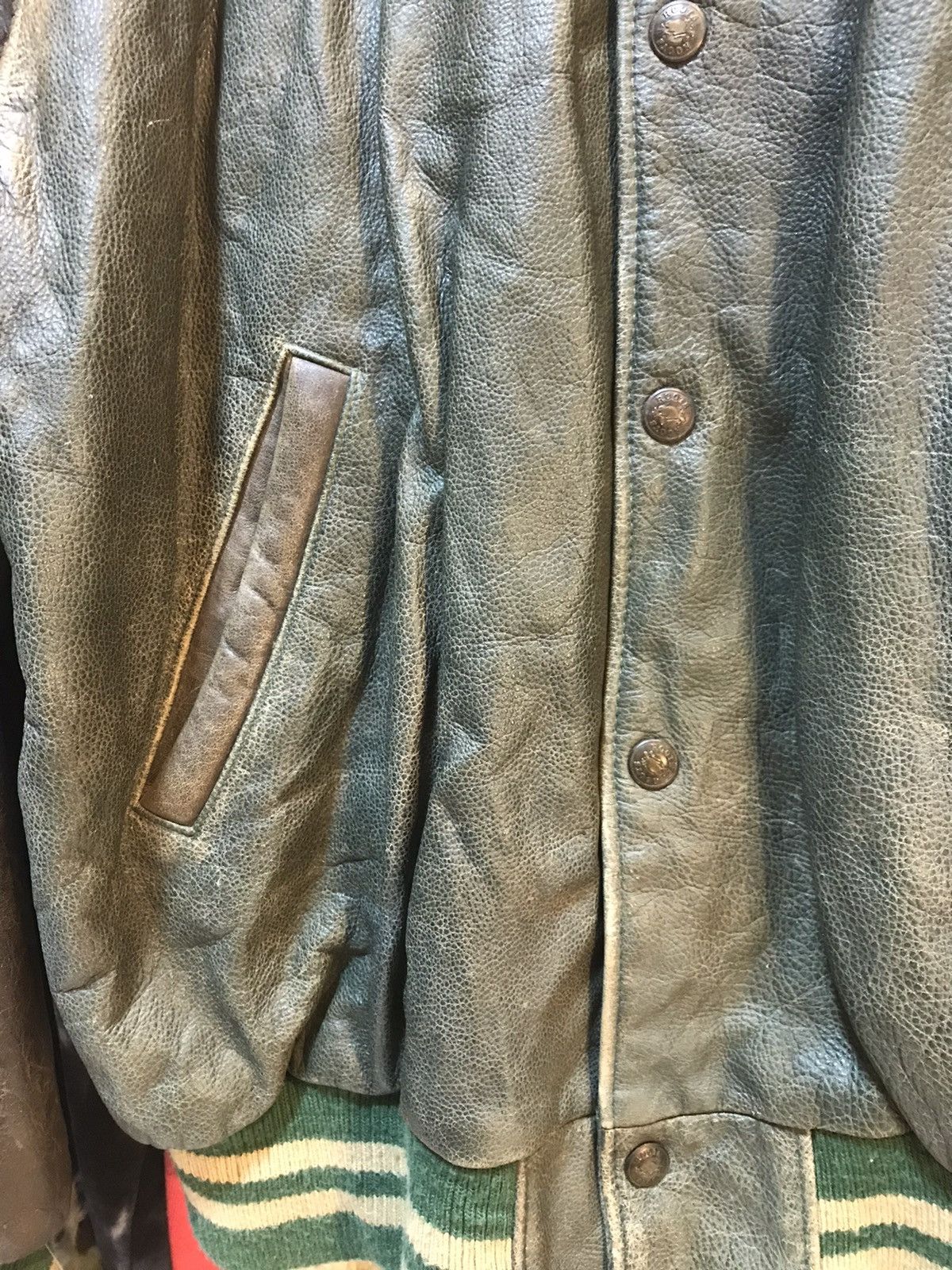Ford × Vintage Vintage Ford Racing Leather Bomber Jacket Size US XL / EU 56 / 4 - 11 Thumbnail