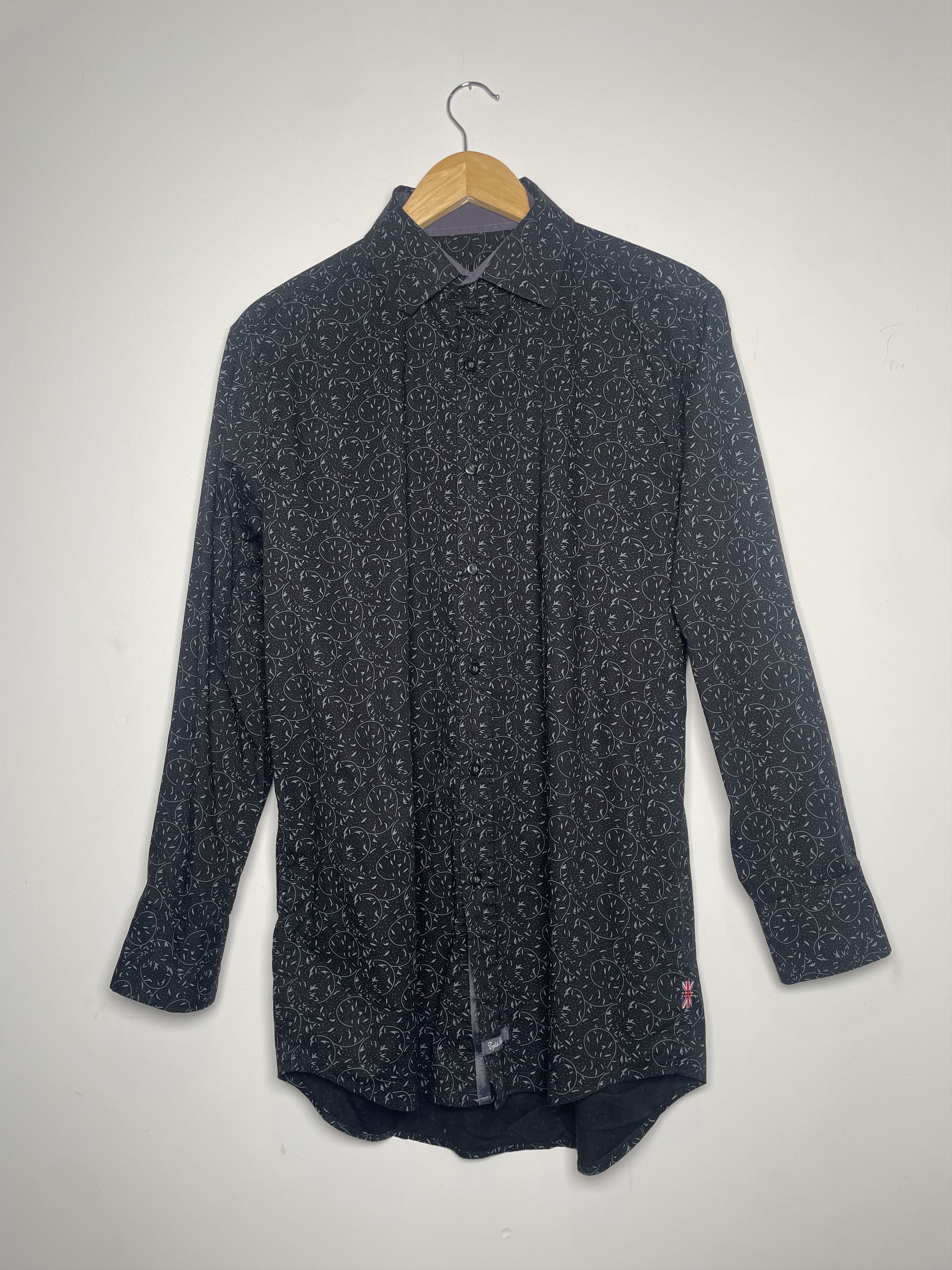 English Laundry English Laundry Black Print Stretch Shirt 16 32/33 Size US L / EU 52-54 / 3 - 1 Thumbnail