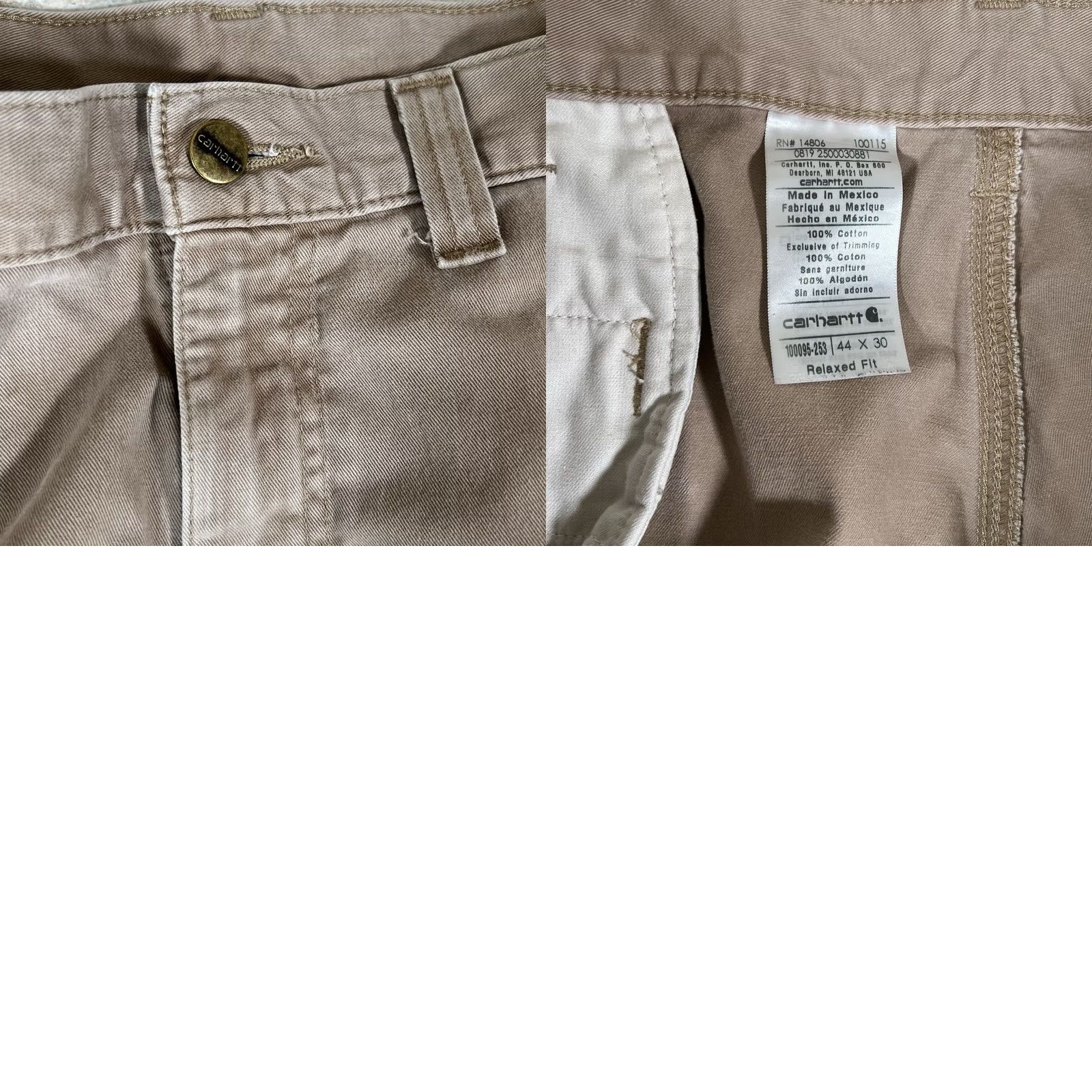 Carhartt Carhartt Work Pants Men’s Relaxed Fit 5 Pocket Khaki 44 x 30 Beige Khakis Mens Size US 44 / EU 60 - 8 Thumbnail