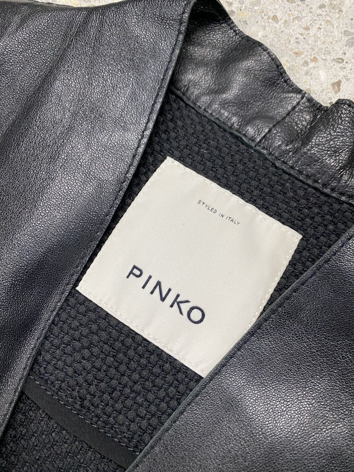Pinko Pinko kimono lamb leather jacket vest luxury black Size S / US 4 / IT 40 - 2 Thumbnail