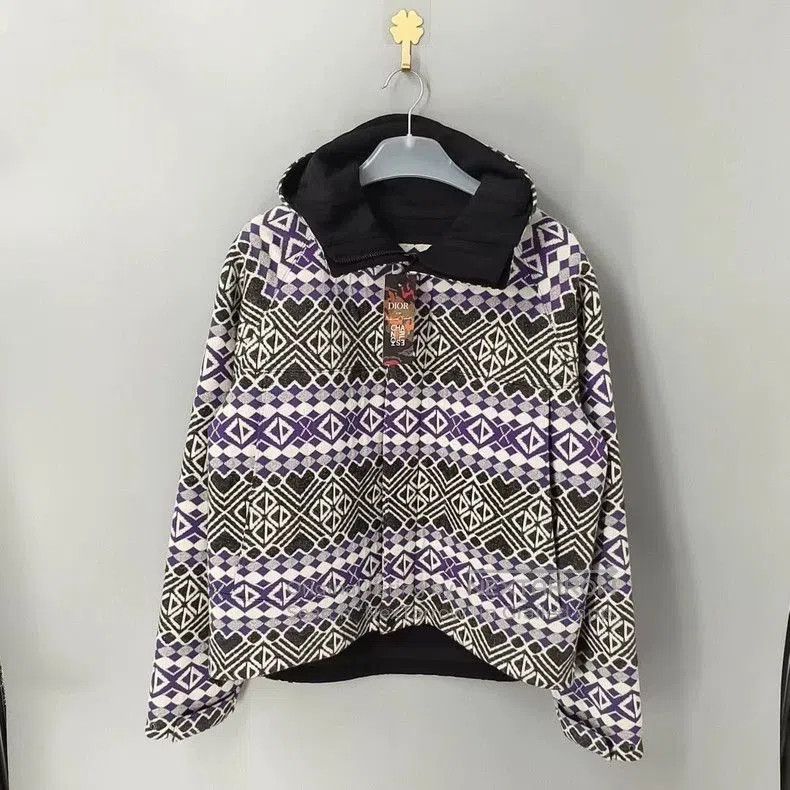 Dior Purple Patchwork Quilted Ski Jacket.