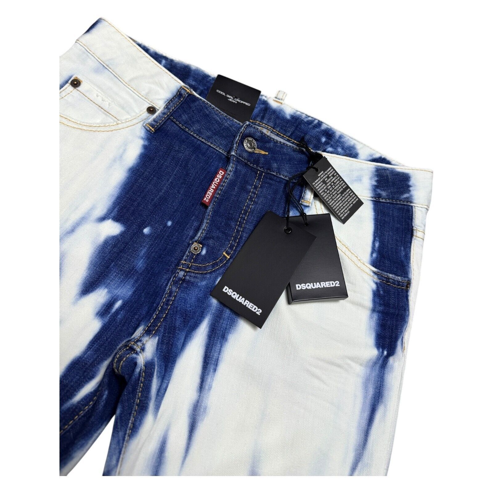 Dsquared2 DSQUARED 2 (NWT) Mid Rise Crop Bleach Designer Jeans Size 4 Size 32" / US 10 / IT 46 - 4 Thumbnail