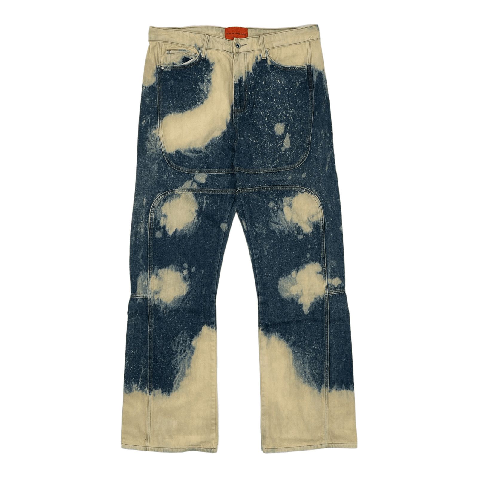 image of Who Decides War By Mrdr Brvdo Scripture Jeans Bleached Indig, Men's (Size 36)