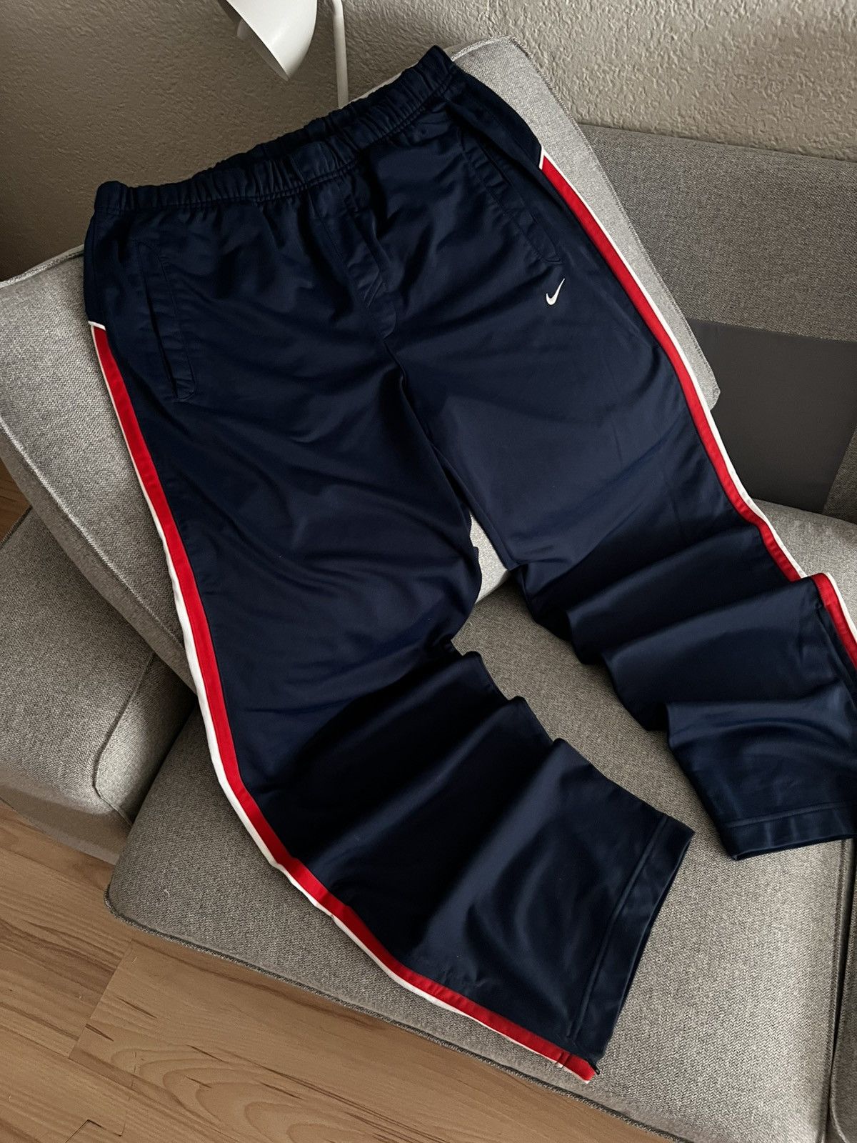 Nike VINTAGE NIKE BAGGY SWOOSH DRILL PANTS 90s Y2K size XL Size US 36 / EU 52 - 2 Thumbnail