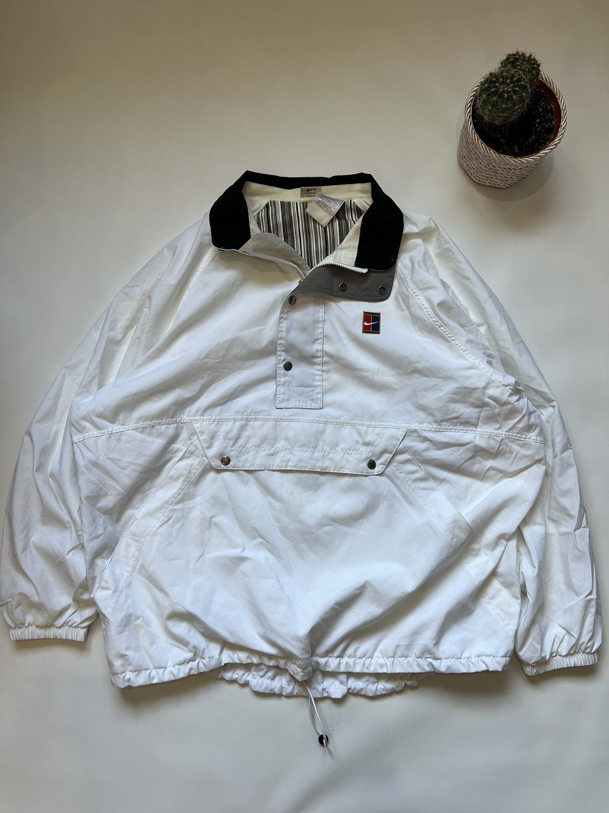 Nike Vintage 90’s Nike White Anorak Jacket Size US XL / EU 56 / 4 - 1 Thumbnail