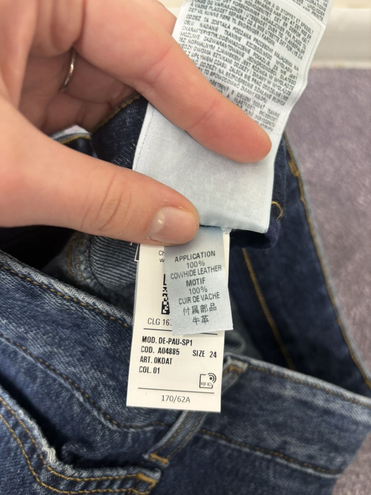 Diesel Diesel De-Pau-Sp1 NWT Women’s Blue Knee Length Denim Skirt Size 24" / US 00 / IT 34 - 13 Thumbnail