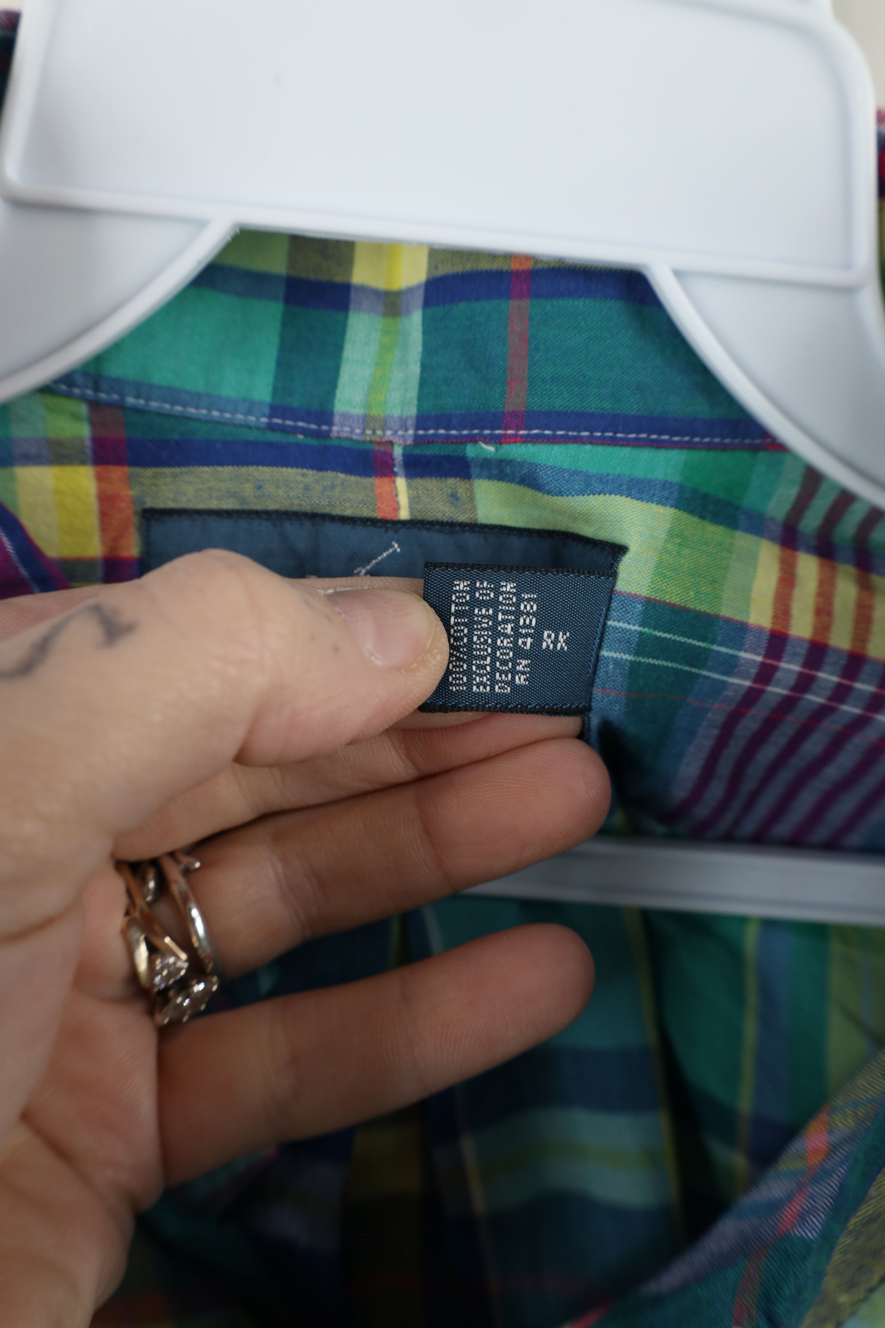 Ralph Lauren × Vintage Vintage 90s Ralph Lauren Madras Plaid Button Down Shirt Size US M / EU 48-50 / 2 - 6 Thumbnail