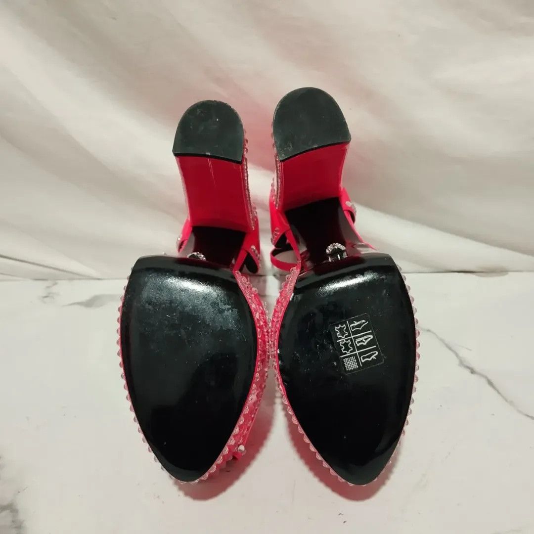 Philipp Plein Philipp Plein 120mm Cryst-Embelished Pink Platform Size US 9 / IT 39 - 8 Thumbnail