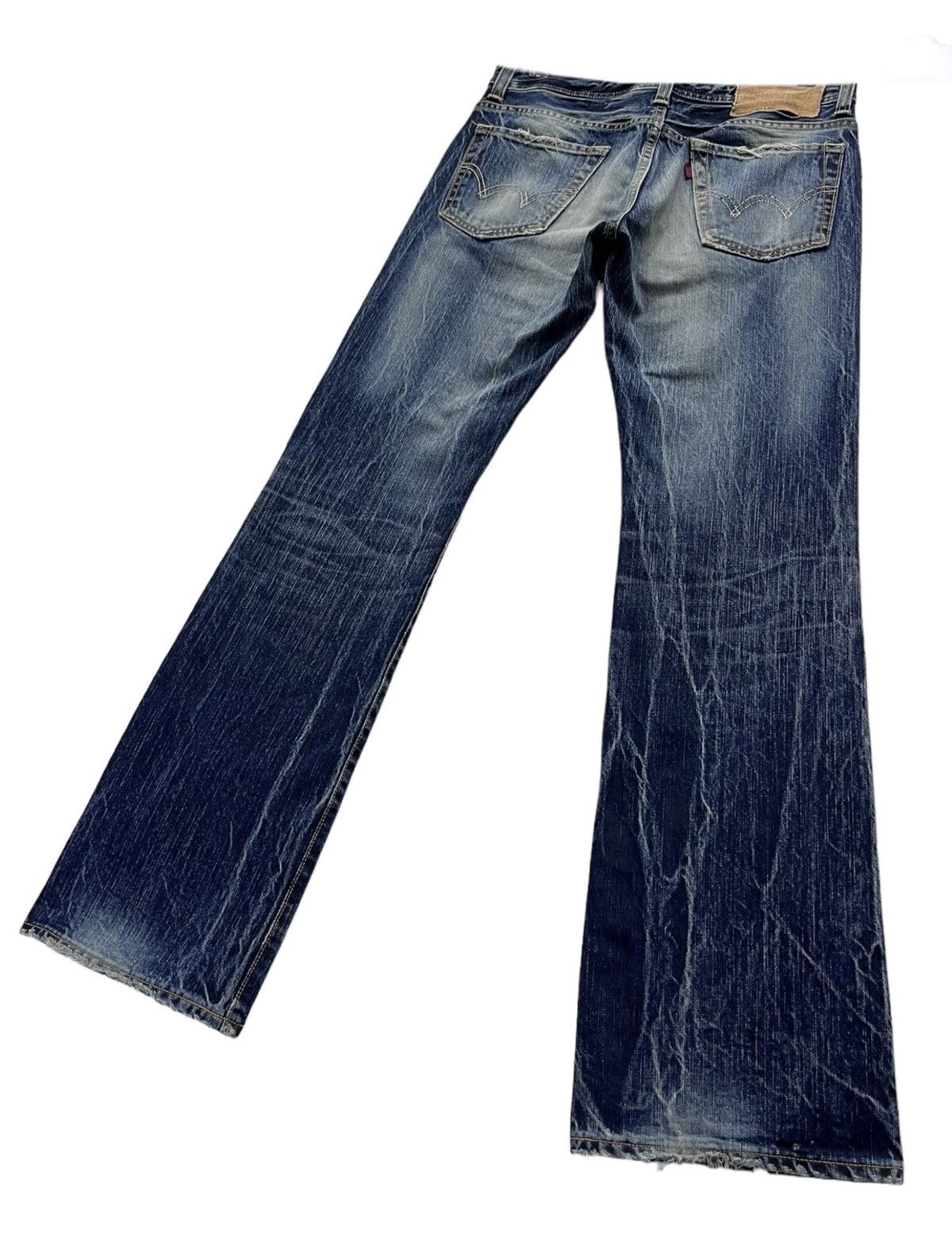 Edwin FLARE EDWIN REBEL VINTAGE Mudmax Blue Punk Lightning Whisker Size US 30 / EU 46 - 2 Thumbnail