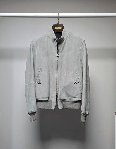 Tom Ford o1sm1stk0824 Suede Zip-up Jacket in Gray Size US M / EU 48-50 / 2 - 1 Thumbnail