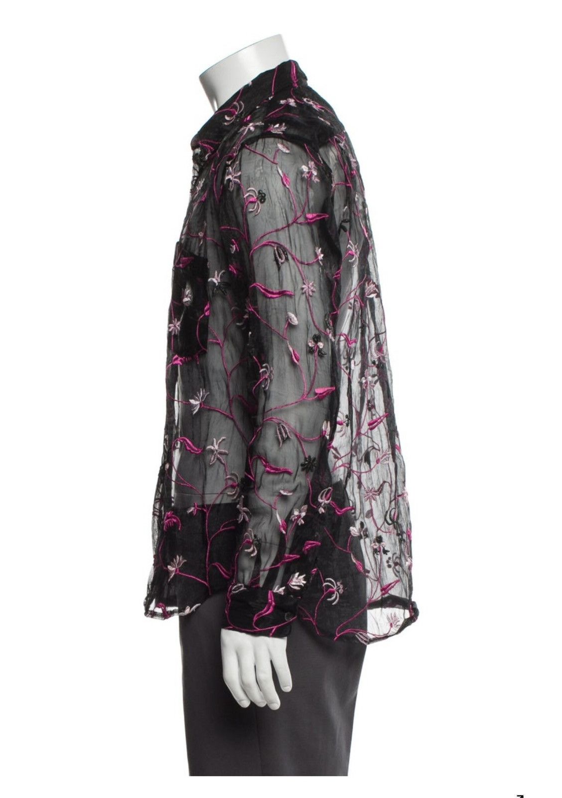 Comme des Garcons Homme Plus Comme Des Garcons Homme Plus embroidered organza shirt Size US S / EU 44-46 / 1 - 2 Thumbnail
