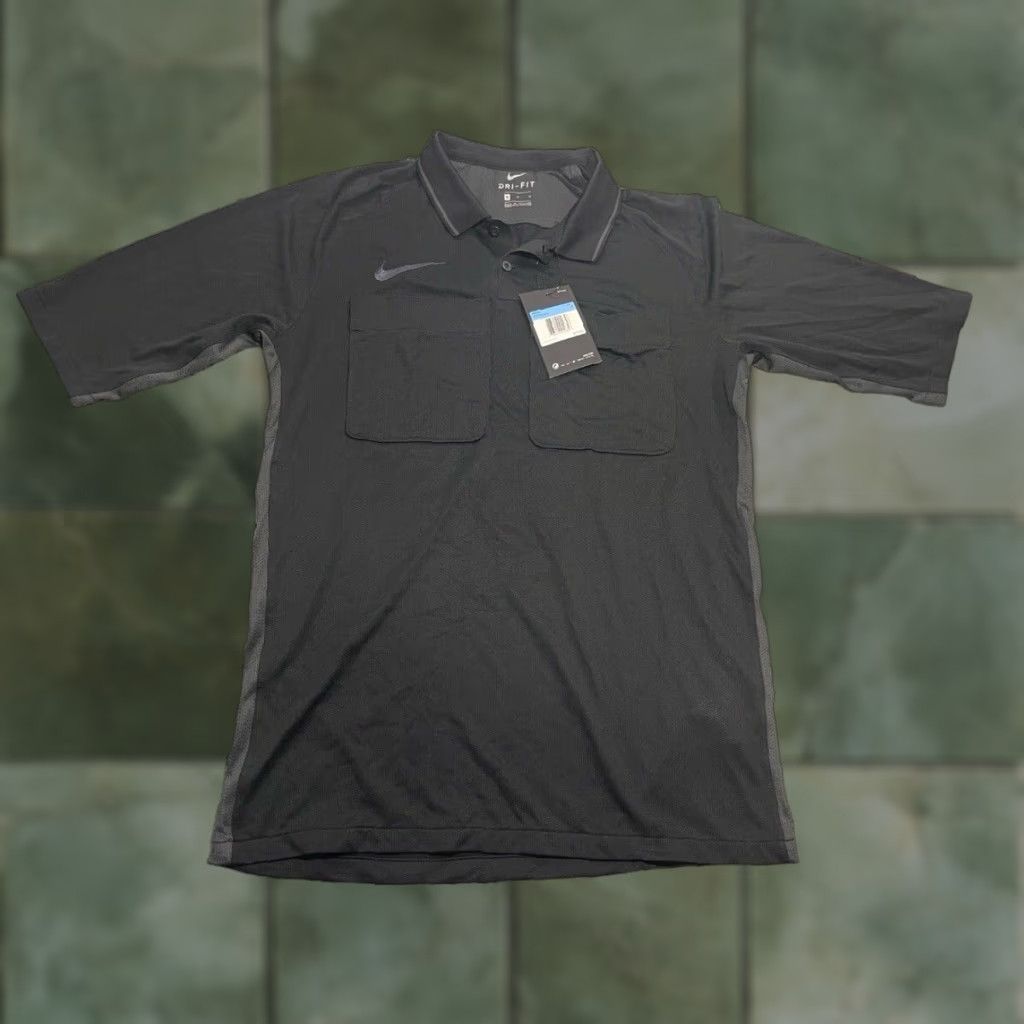 Nike Nike Dri-Fit Polo Shirt Short Sleeve Soccer Referee Men Medium Black AA0735-010 Size US M / EU 48-50 / 2 - 1 Thumbnail