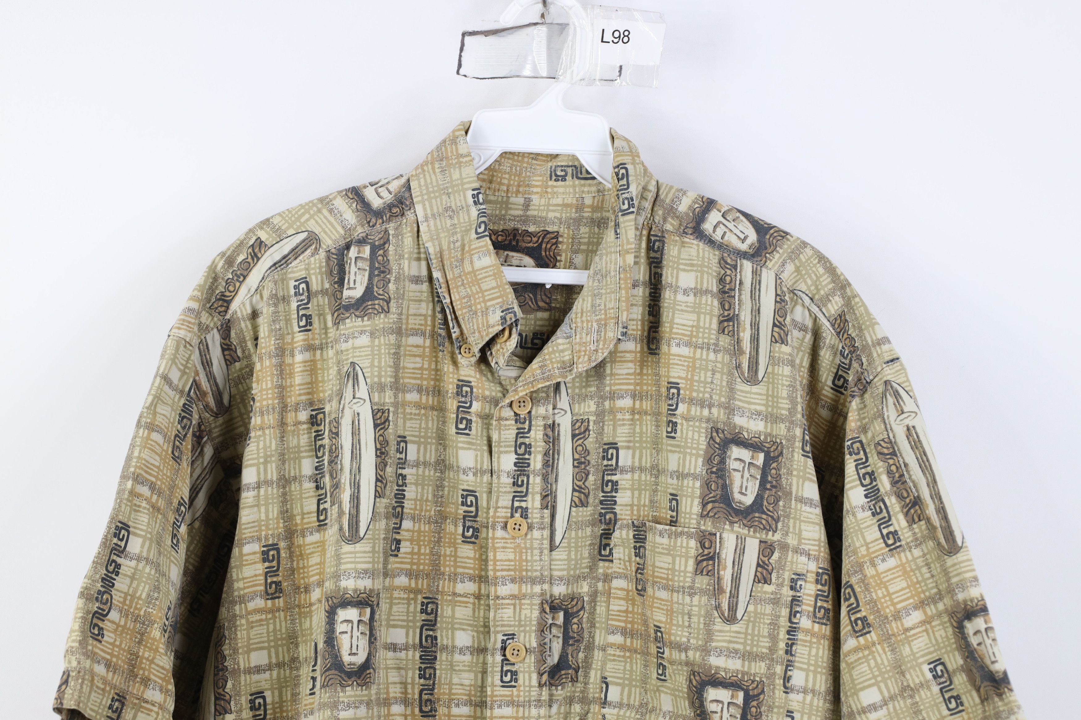 Vintage Vintage 90s Streetwear Surfboard Surfing Button Down Shirt Size US XL / EU 56 / 4 - 2 Thumbnail
