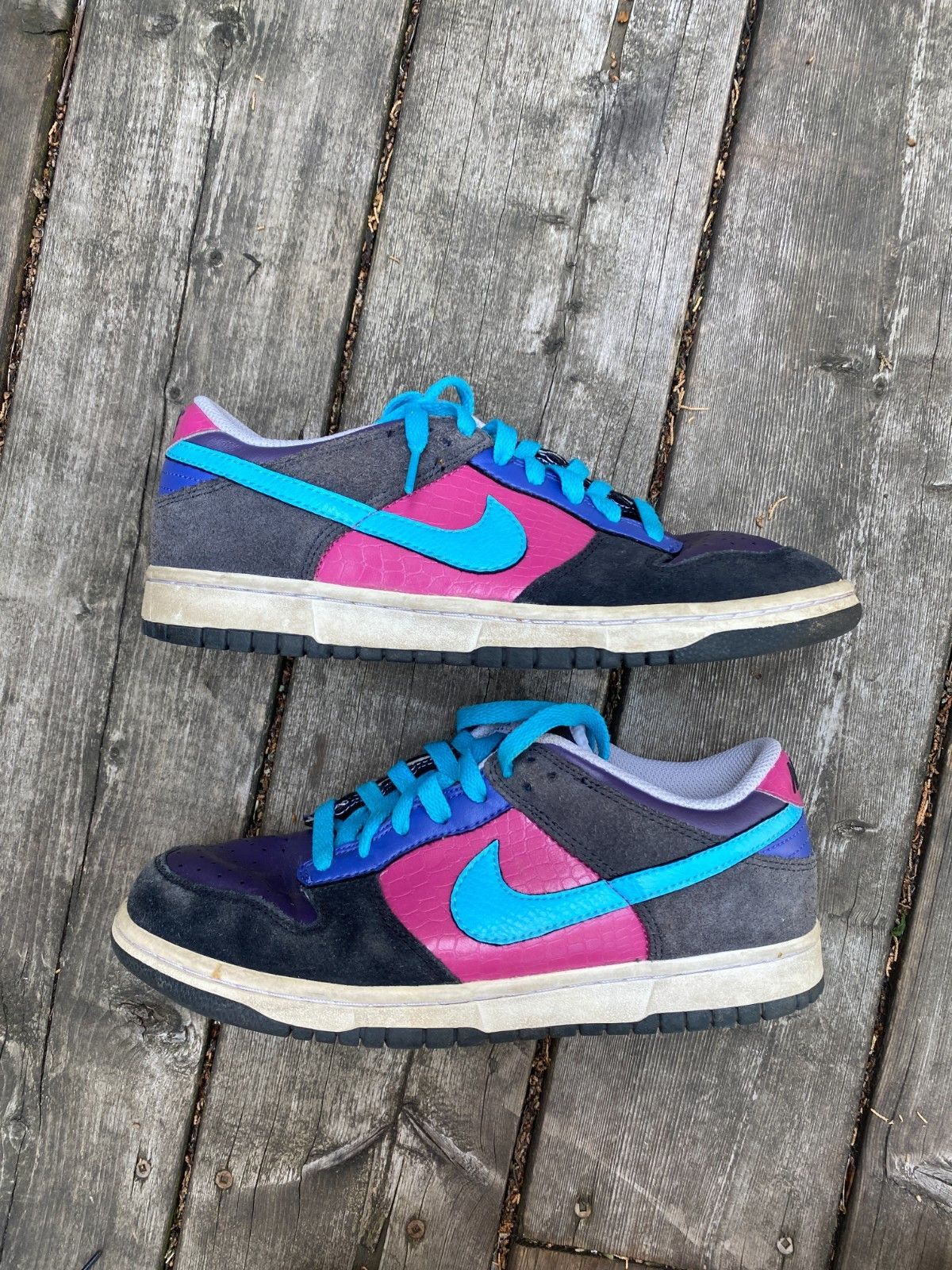 Nike Nike Dunk Low 6.0 Shoes Sneakers Black Pink Women's Size 8. Size US 8.5 / IT 38.5 - 3 Thumbnail