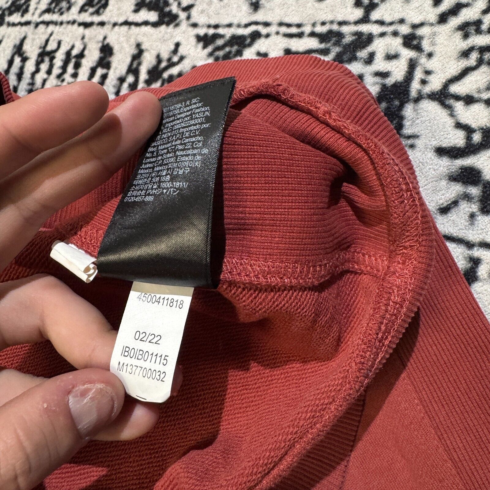Calvin Klein × Vintage Calvin Klein Unisex Red Cotton Halfzip Sweatshirt Size M Size US M / EU 48-50 / 2 - 9 Thumbnail