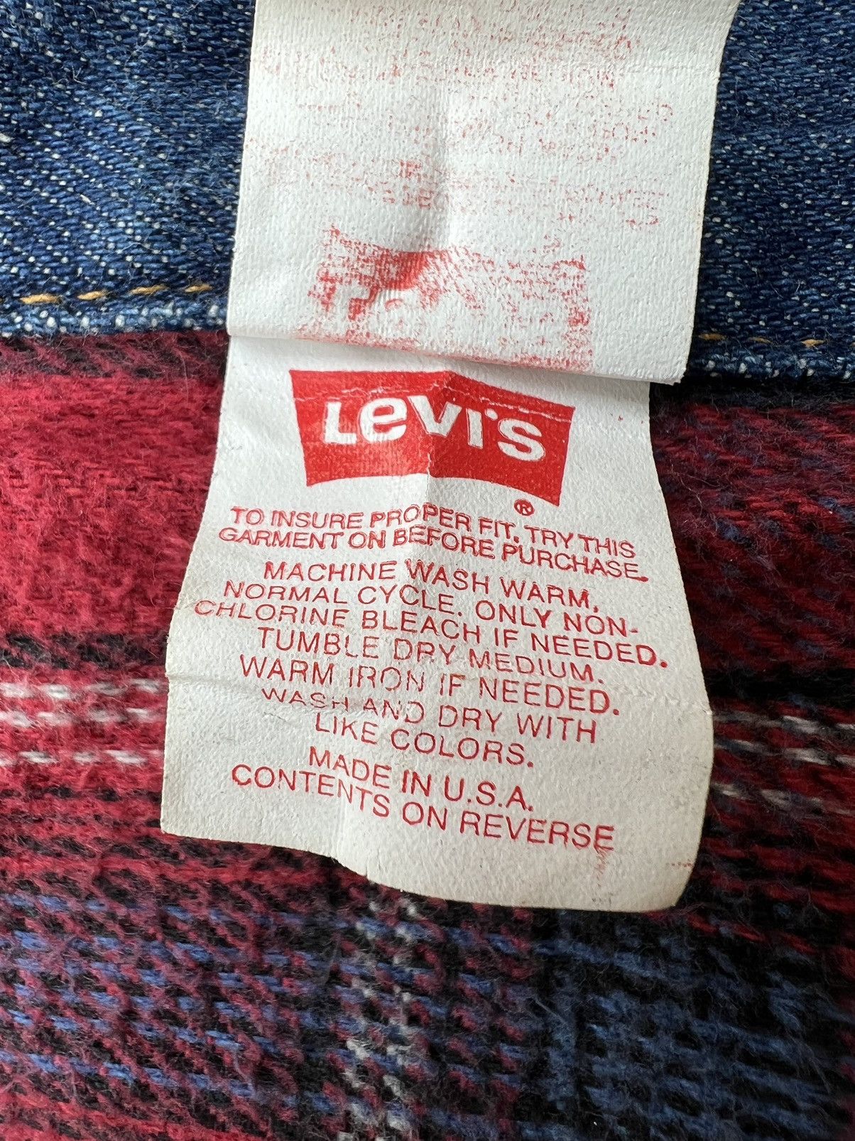 Levi's Vintage 90s Levi’s 70506 Blanket Denim Trucker Jacket Size US M / EU 48-50 / 2 - 22 Thumbnail
