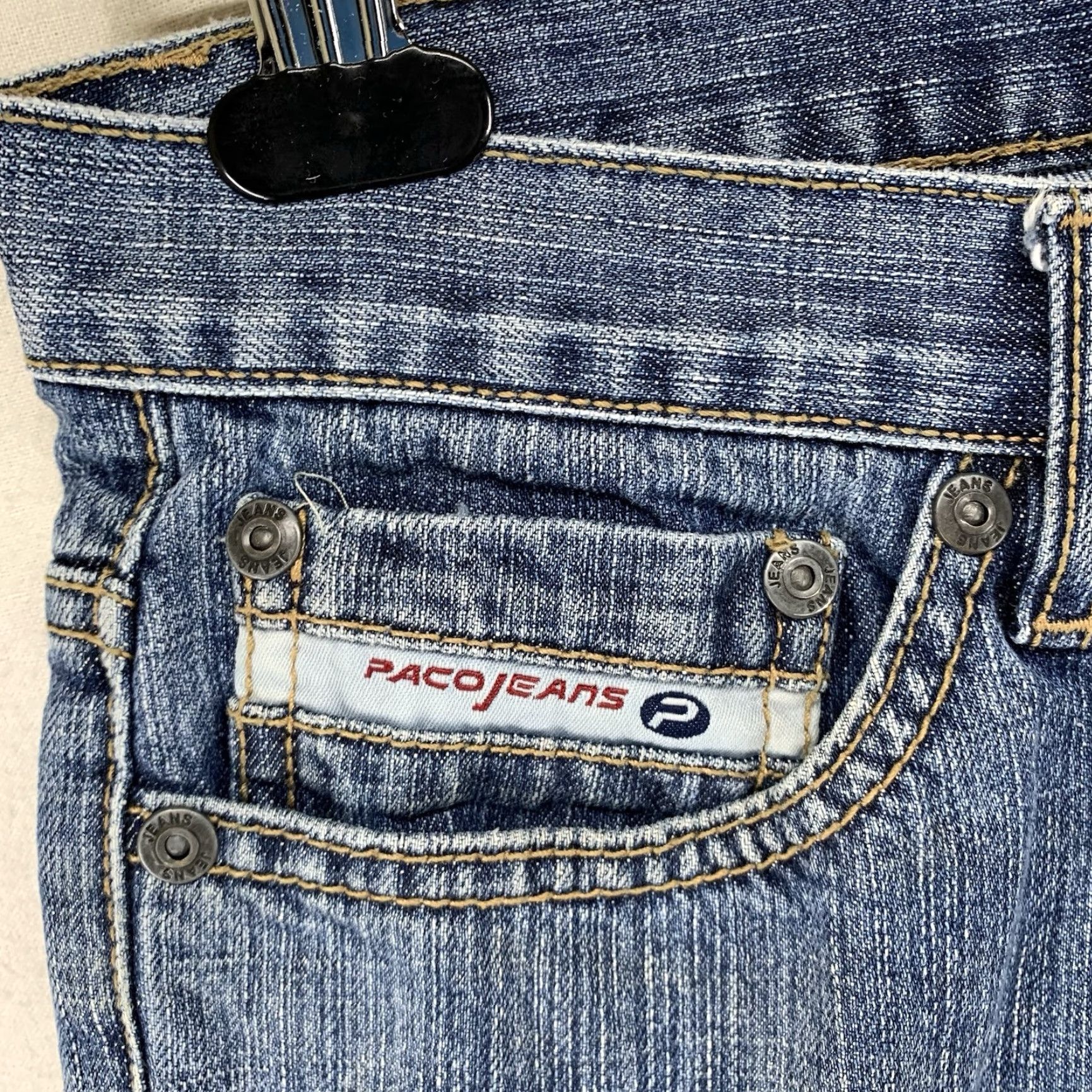 Vintage VINTAGE Paco Jeans Men 31x30 Denim Wide-Leg Y2K 90s Hip Hop Style Size US 31 - 7 Thumbnail
