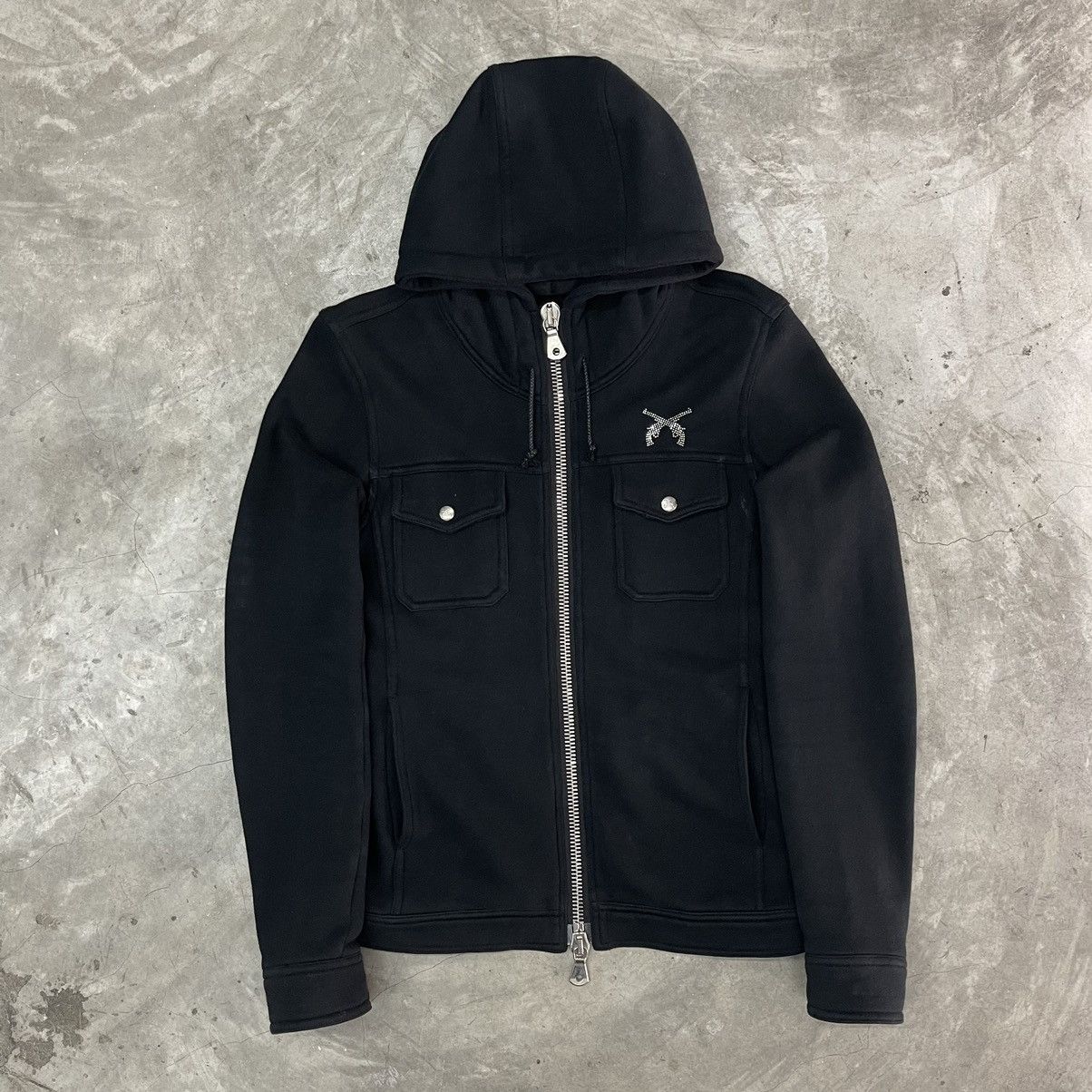 Disney skull mickey hoodie gun roen roar トップス