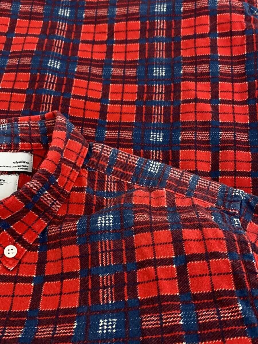 Visvim Red Cotton Long Sleeve Shirt Size US S / EU 44-46 / 1 - 9 Thumbnail