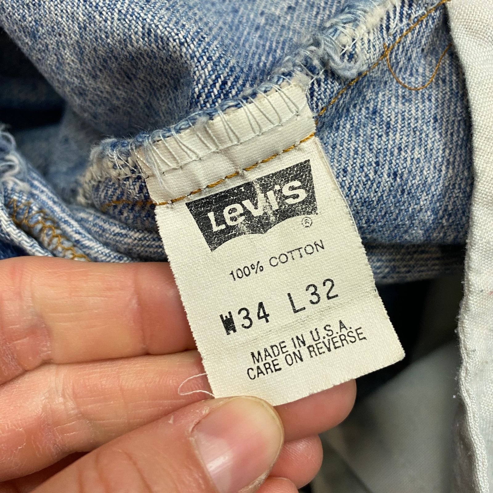 Levi's × Vintage VTG 80s Levi's 550 Tapered Made in USA Relaxed Jeans 32x31 Size US 32 / EU 48 - 7 Thumbnail