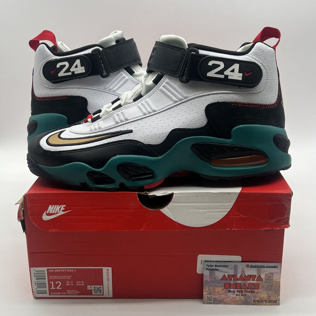 image of Nike Air Griffey Max 1 Sweetest Swing Shoes in White, Men's (Size 12)