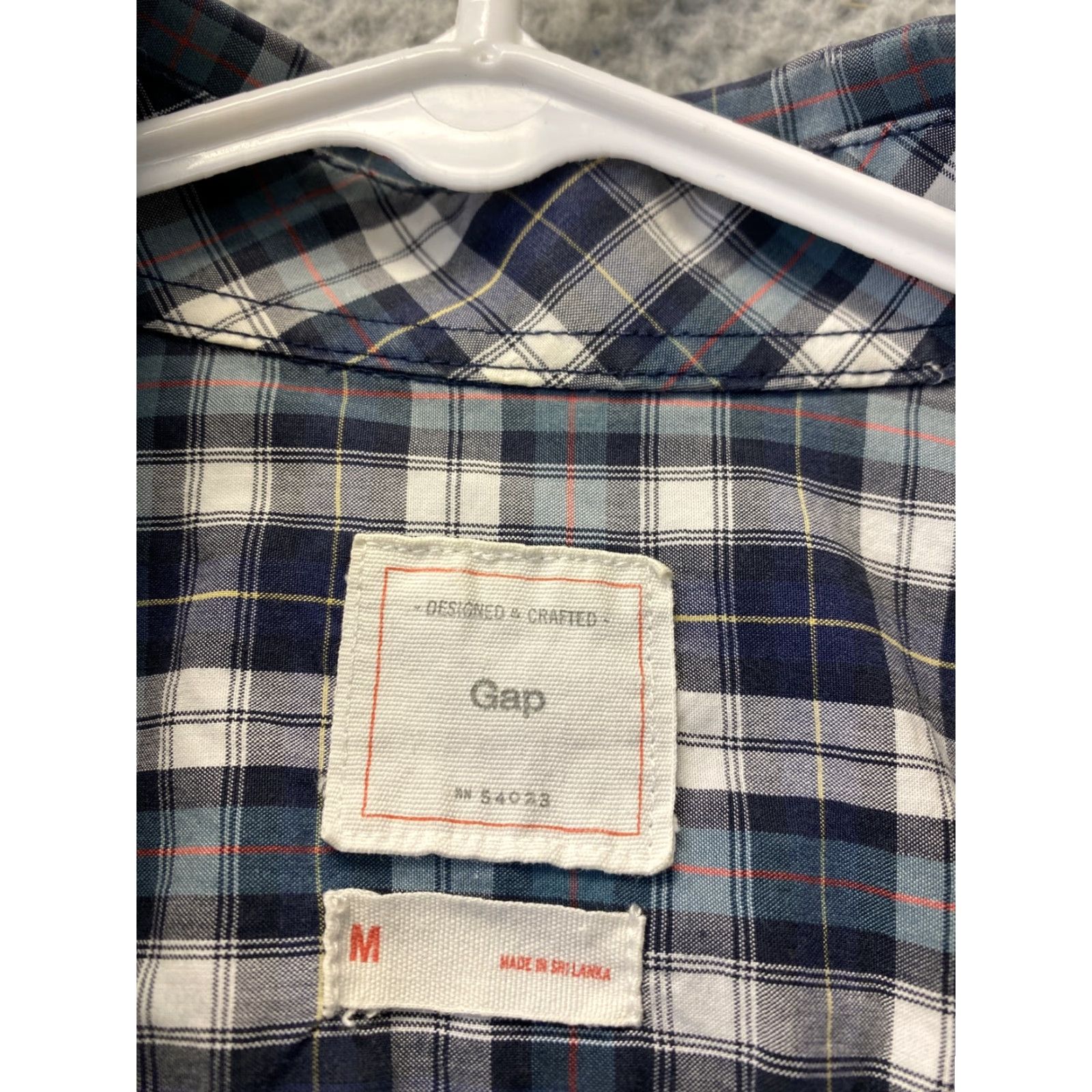 Gap Gap Button Up Shirt Mens Size Medium Blue Green Plaid Long Sleeve 97-58 Logo Casual Regular Cotton Size US M / EU 48-50 / 2 - 3 Thumbnail