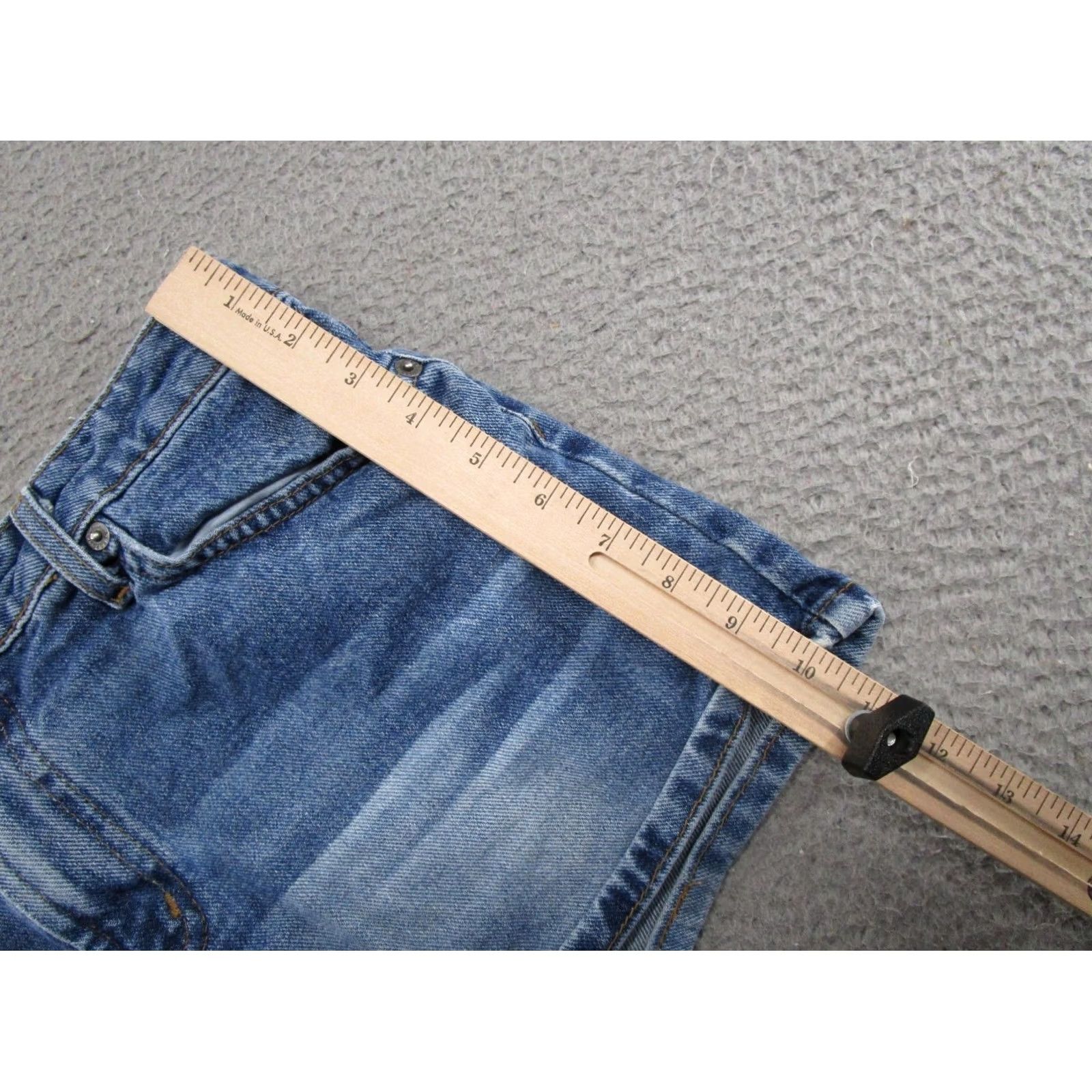 Vintage Aéropostale VTG Women's Denim Shorts Blue 12 Cotton 5-Pocket Casual 2000s Ladies Jeans Shorty Pants Size 34" / US 12 / IT 48 - 5 Thumbnail