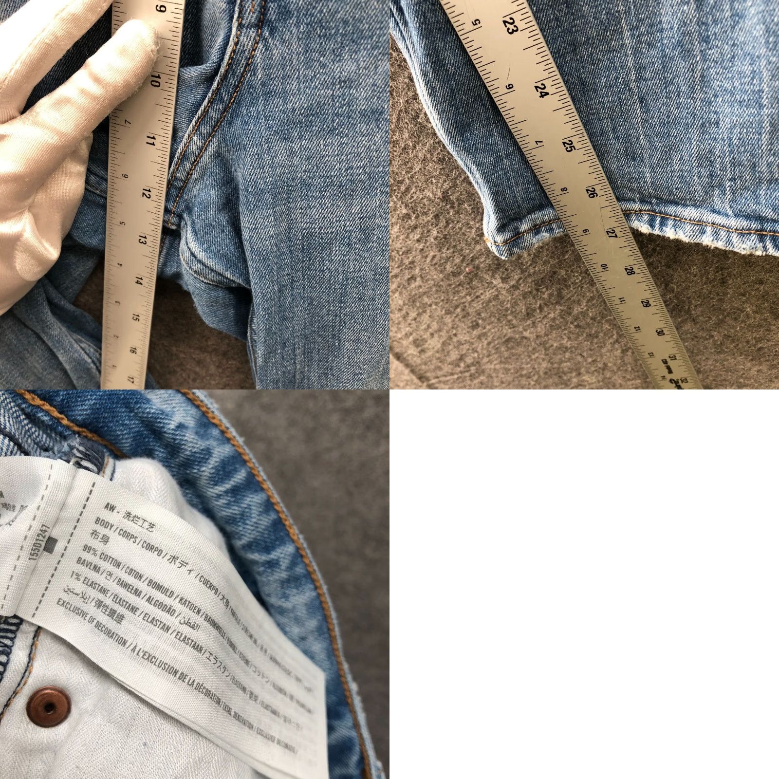 Abercrombie & Fitch Abercrombie & Fitch The Mom High Rise Jean Womens 16 Light Wash Blue Denim 5-Pocket Inseam 27 in Vintage: No Size 38" / US 16 / IT 52 - 8 Thumbnail