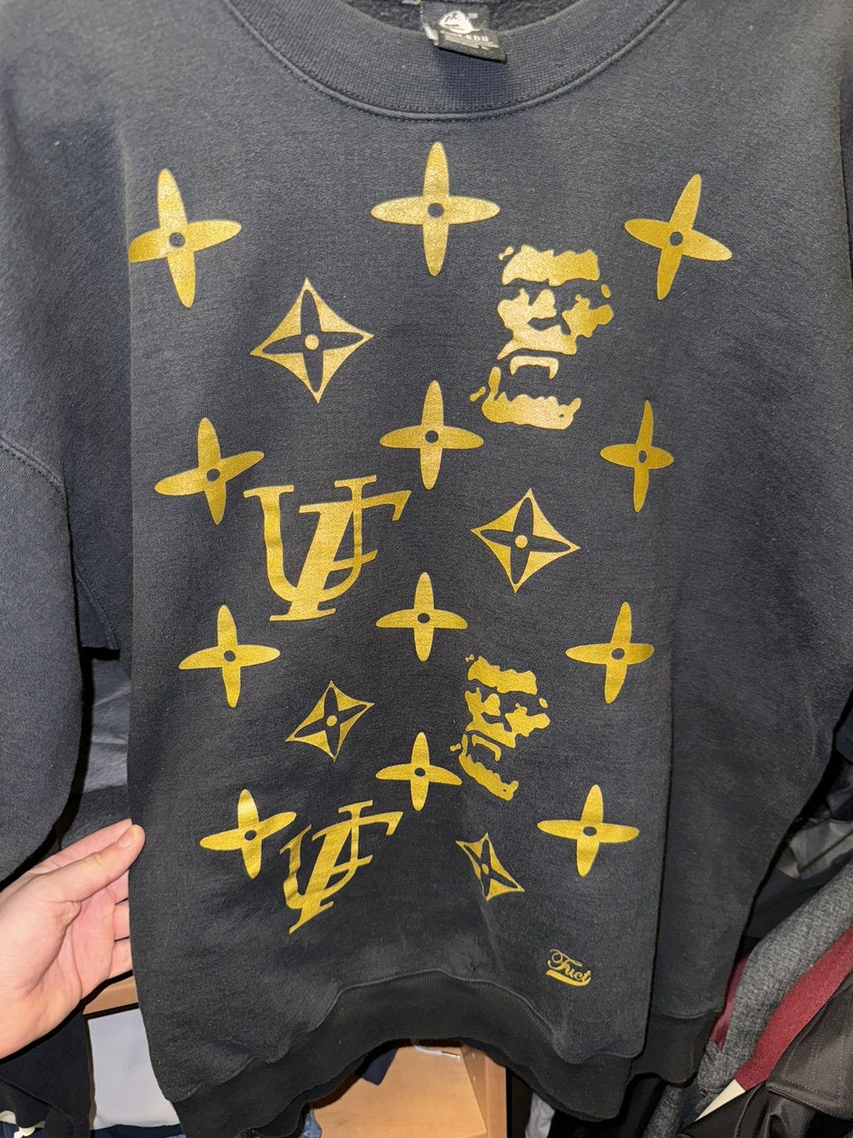 FUCT FUCT SKATEBOARDS X LV DESIGN GOLD CREWNECK 90S RARE Size US L / EU 52-54 / 3 - 3 Thumbnail